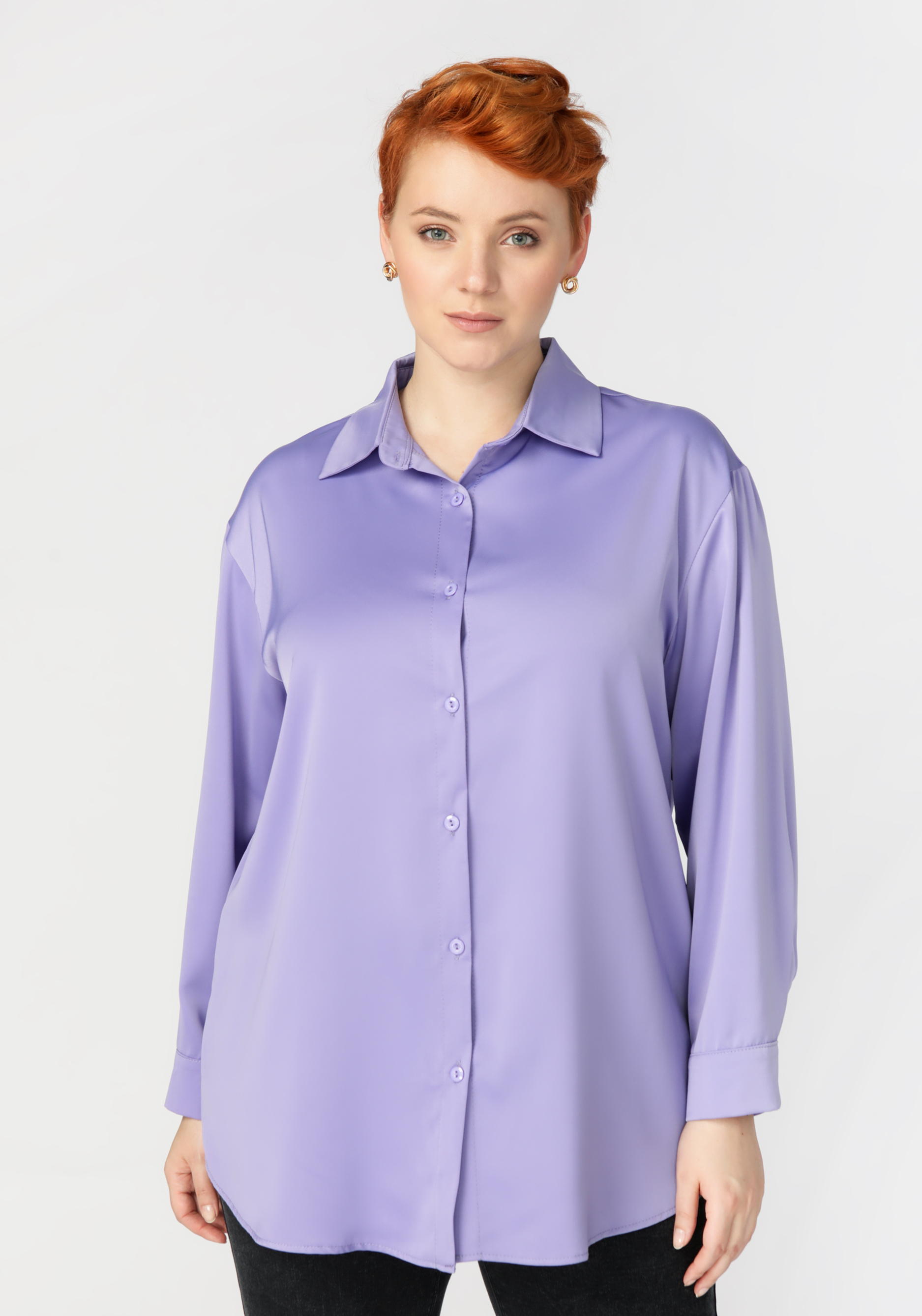 Блуза женская «Вероника», цвет сиреневый, размер 56 - фото 2