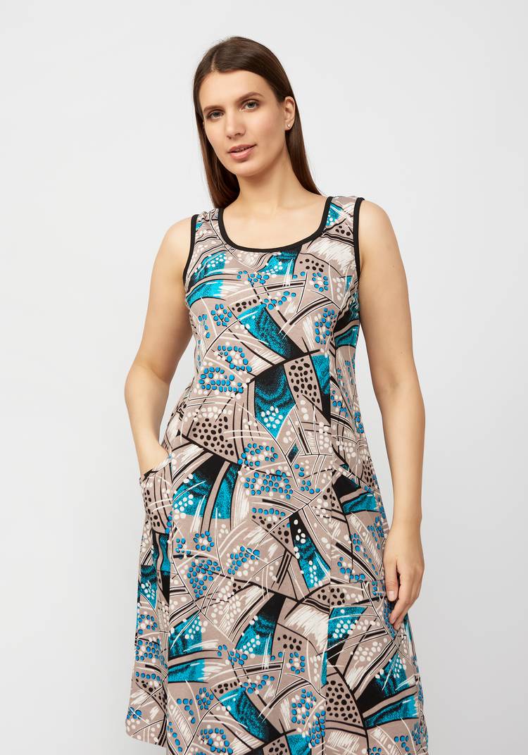 Платье-сарафан с рельефами Хелен шир.  750, рис. 2