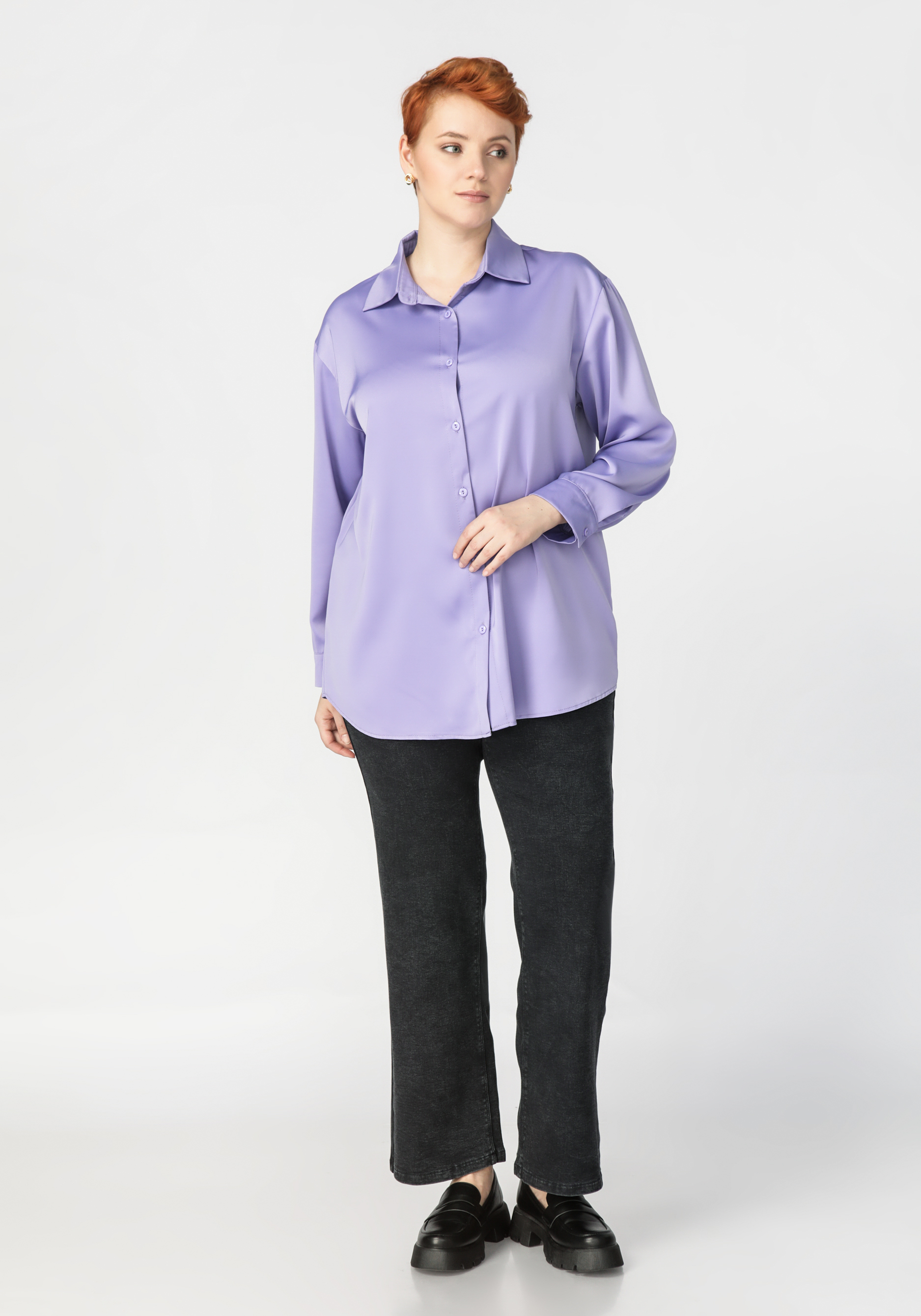 Блуза женская «Вероника», цвет сиреневый, размер 56 - фото 4
