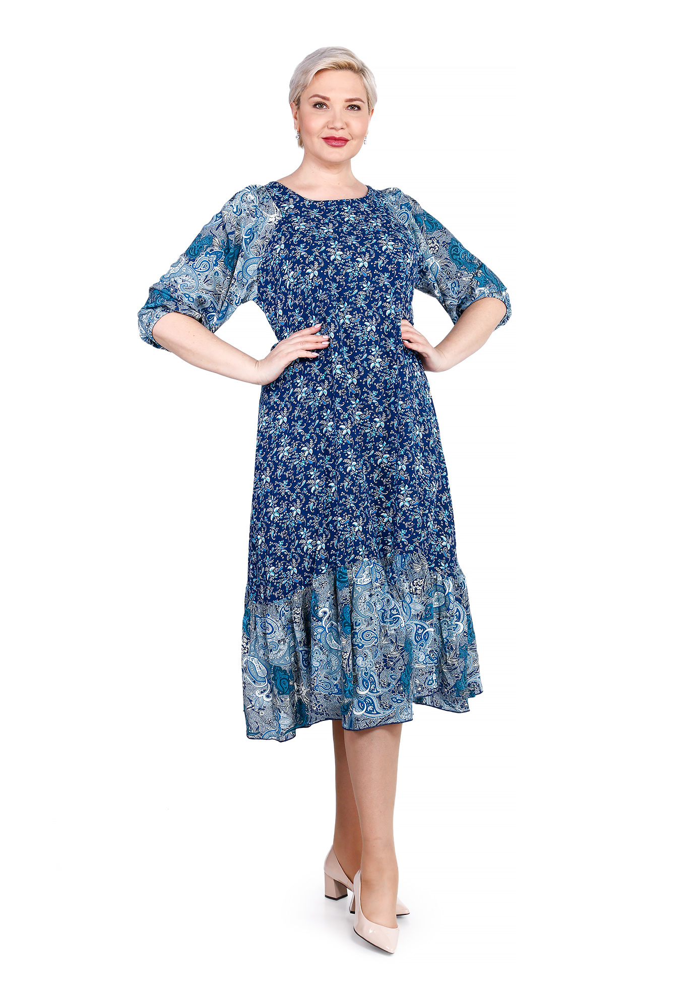 Платье "Чувственная красота" Синель, размер 50, цвет коричневый - фото 2
