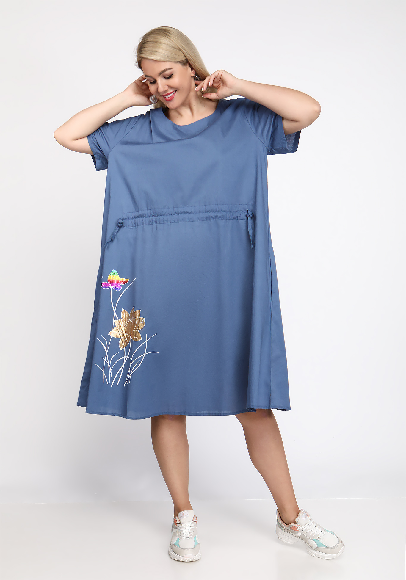 Платье "Красивая прогулка" Likes, размер 52, цвет индиго - фото 1