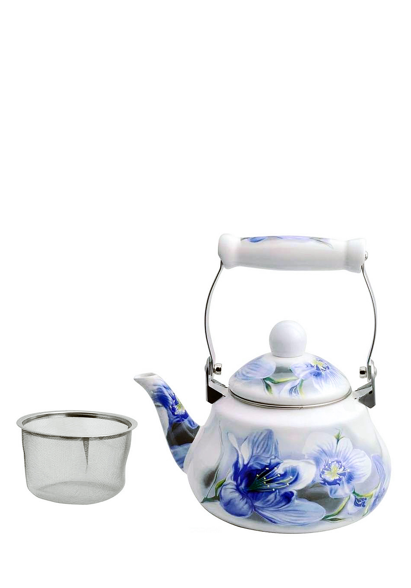 Чайник заварочный эмалированный WinneR, цвет белый - фото 2