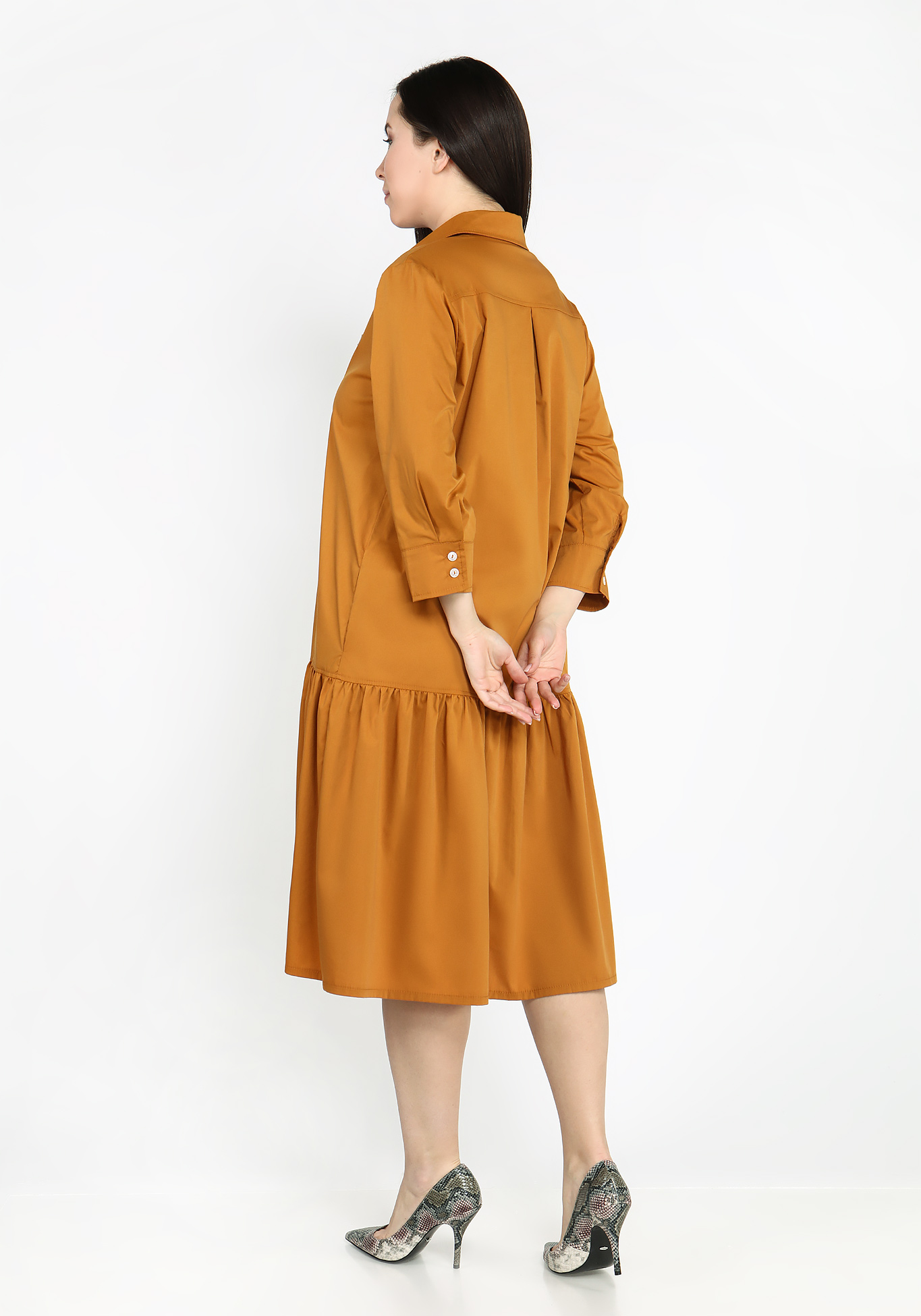 Платье "Необыкновенная легкость" Lomara, размер 48, цвет хаки - фото 6