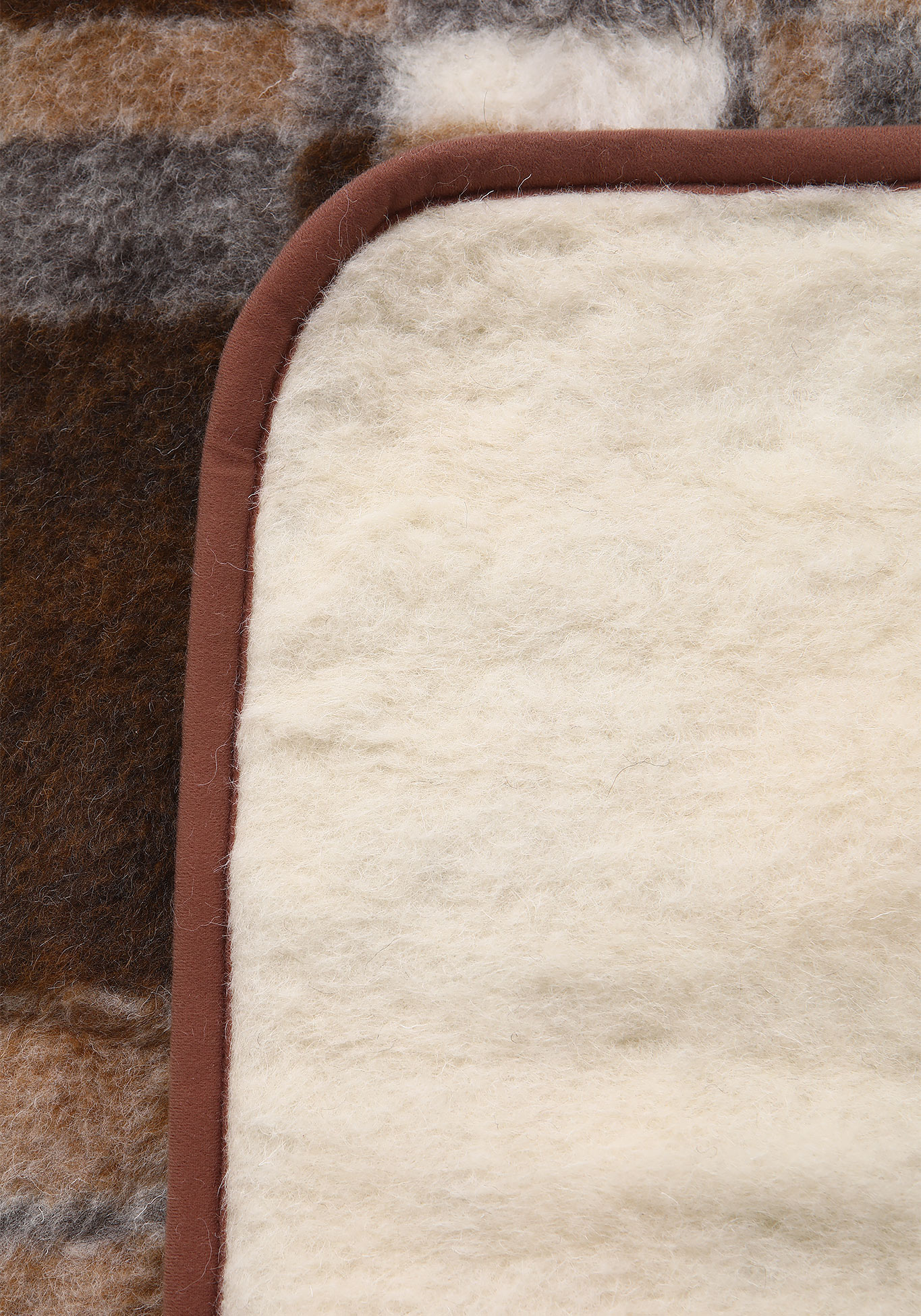Одеяло из натуральной овечьей шерсти Alwero, цвет бело-серый, размер 100х140 - фото 7