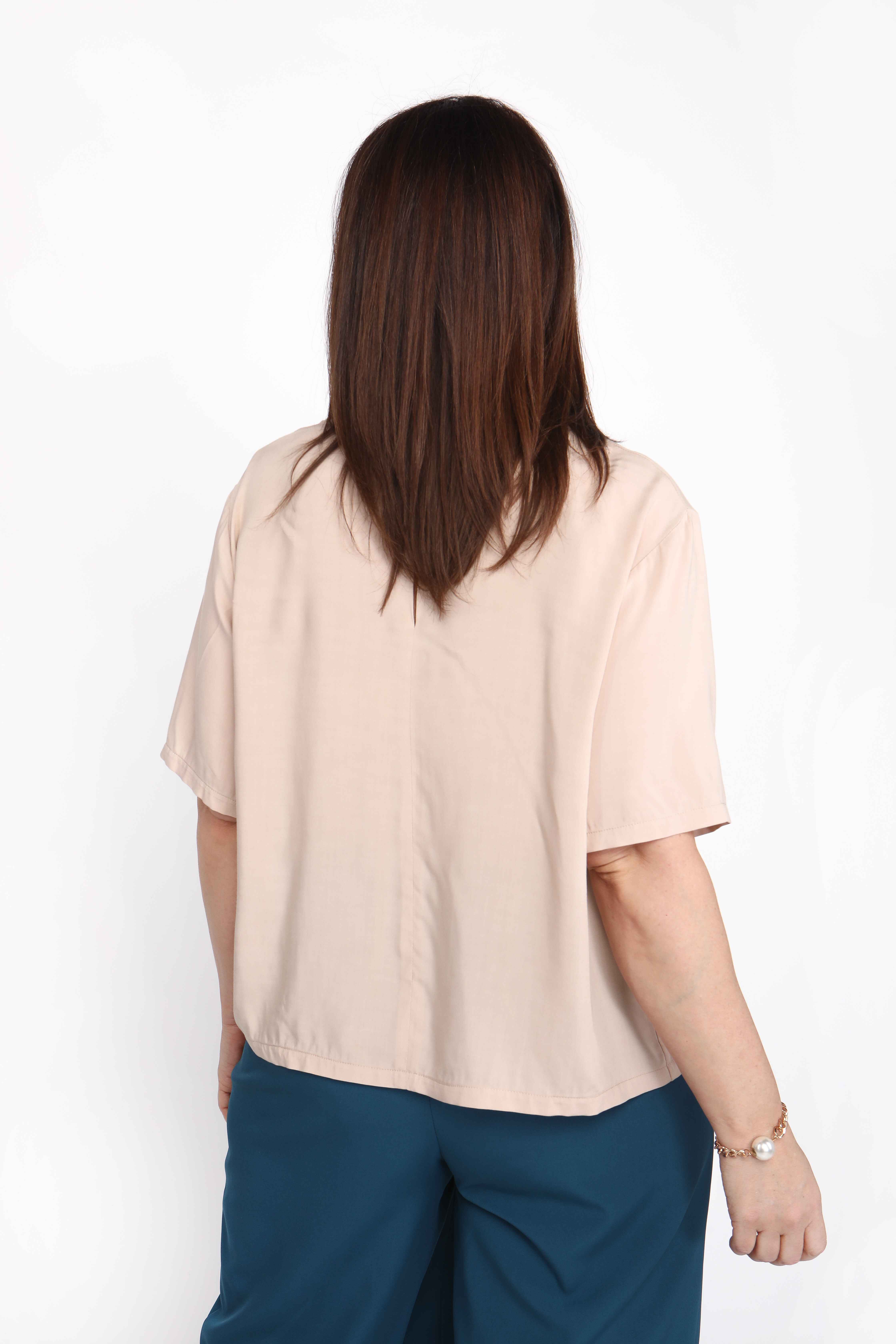 Блуза с воротничком Alex Voice Collection, размер 50, цвет черный - фото 2