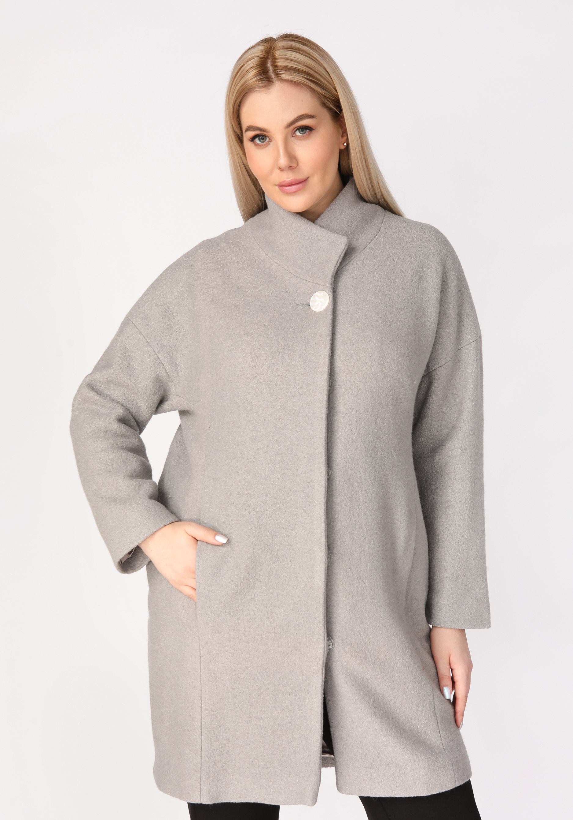 Пальто женское "Калина" СКС, цвет серый, размер 60