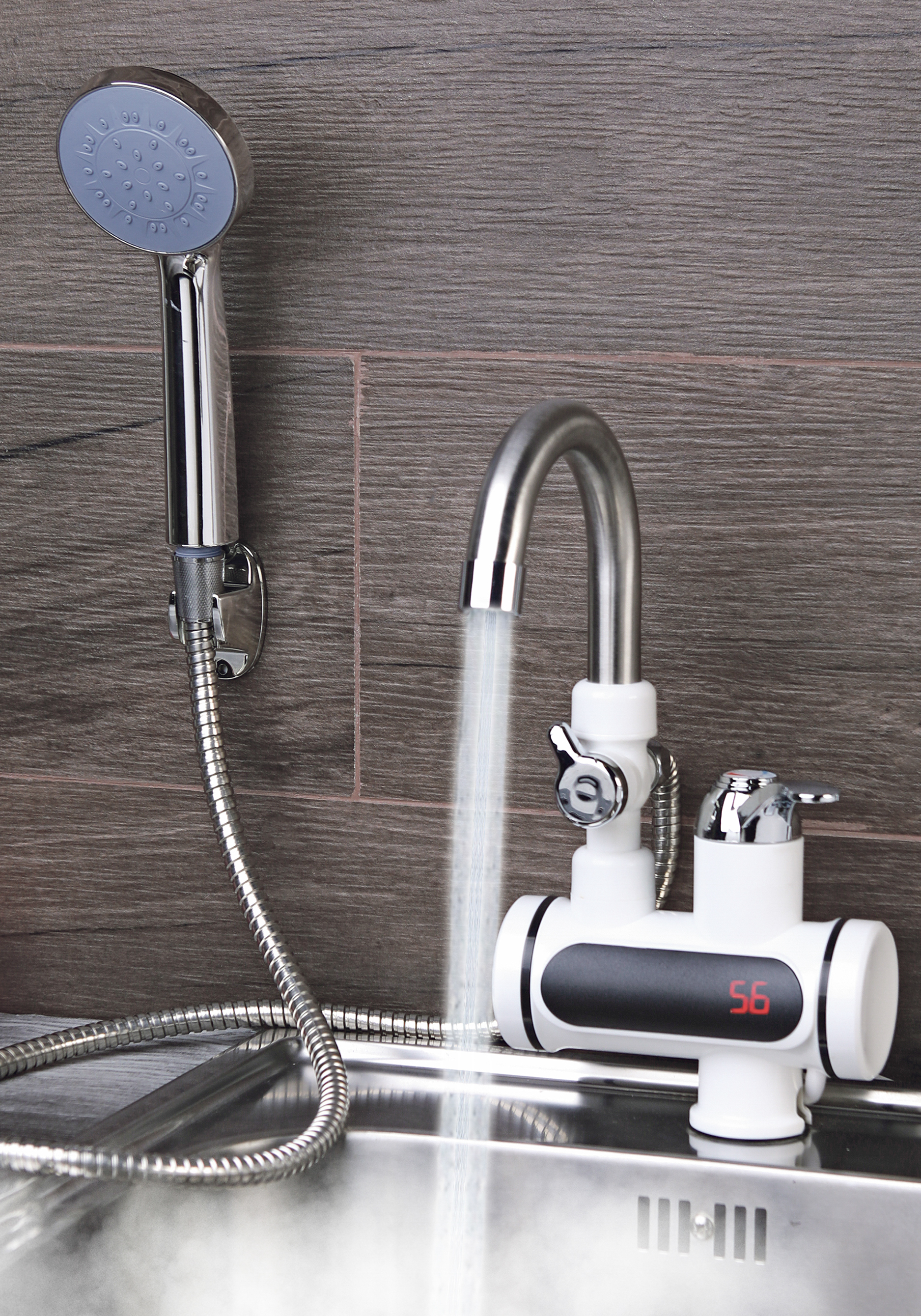 Электрический кран-водонагреватель с дисплеем кран для одного типа воды rav slezak