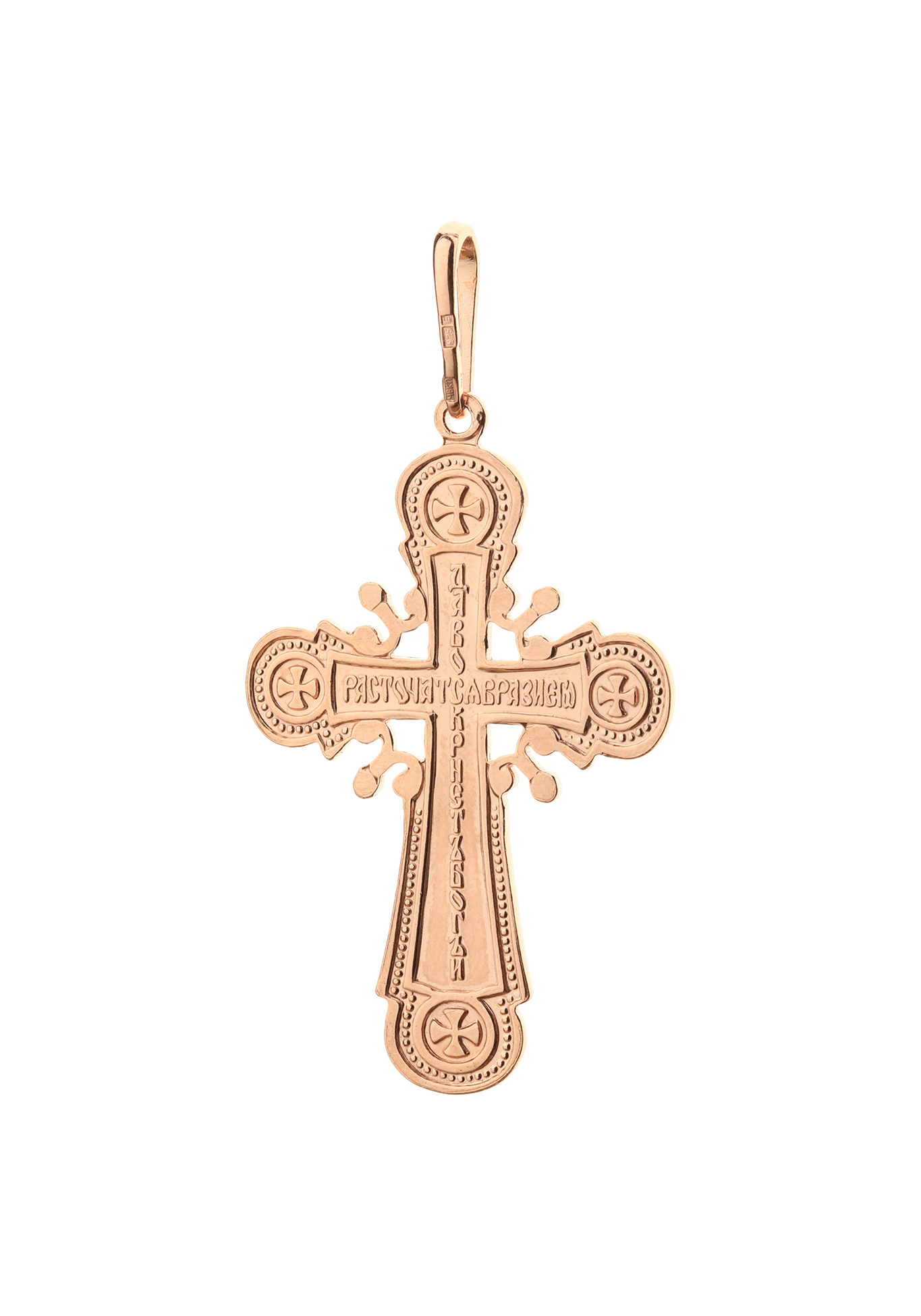 Крест-подвеска серебряная  "Иисус Христос" Красная пресня, цвет серебристый - фото 3