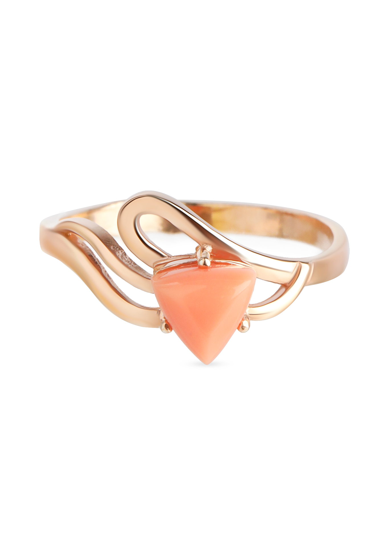 Серебряное кольцо "Бланш" Бриллианит. Серебряная линия, цвет розовый, размер 19 - фото 1
