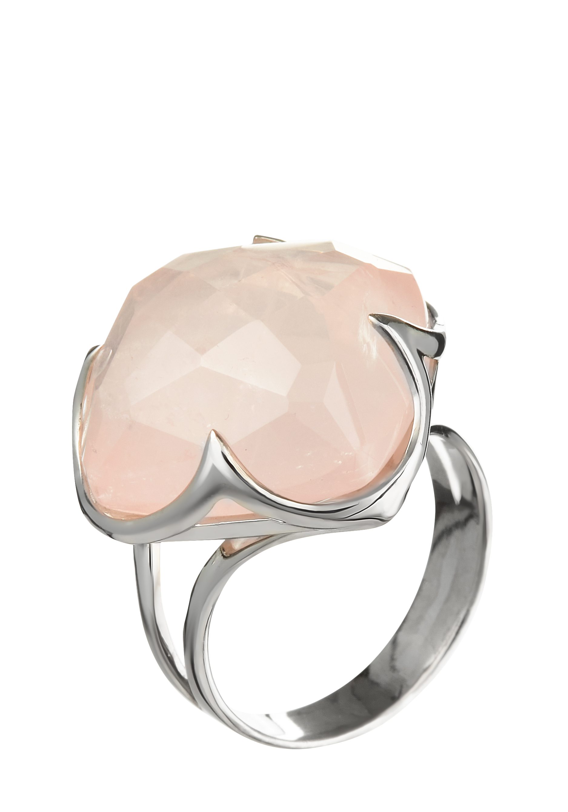 Кольцо серебряное "Настенька" Gem Silver, цвет розовый, размер 17