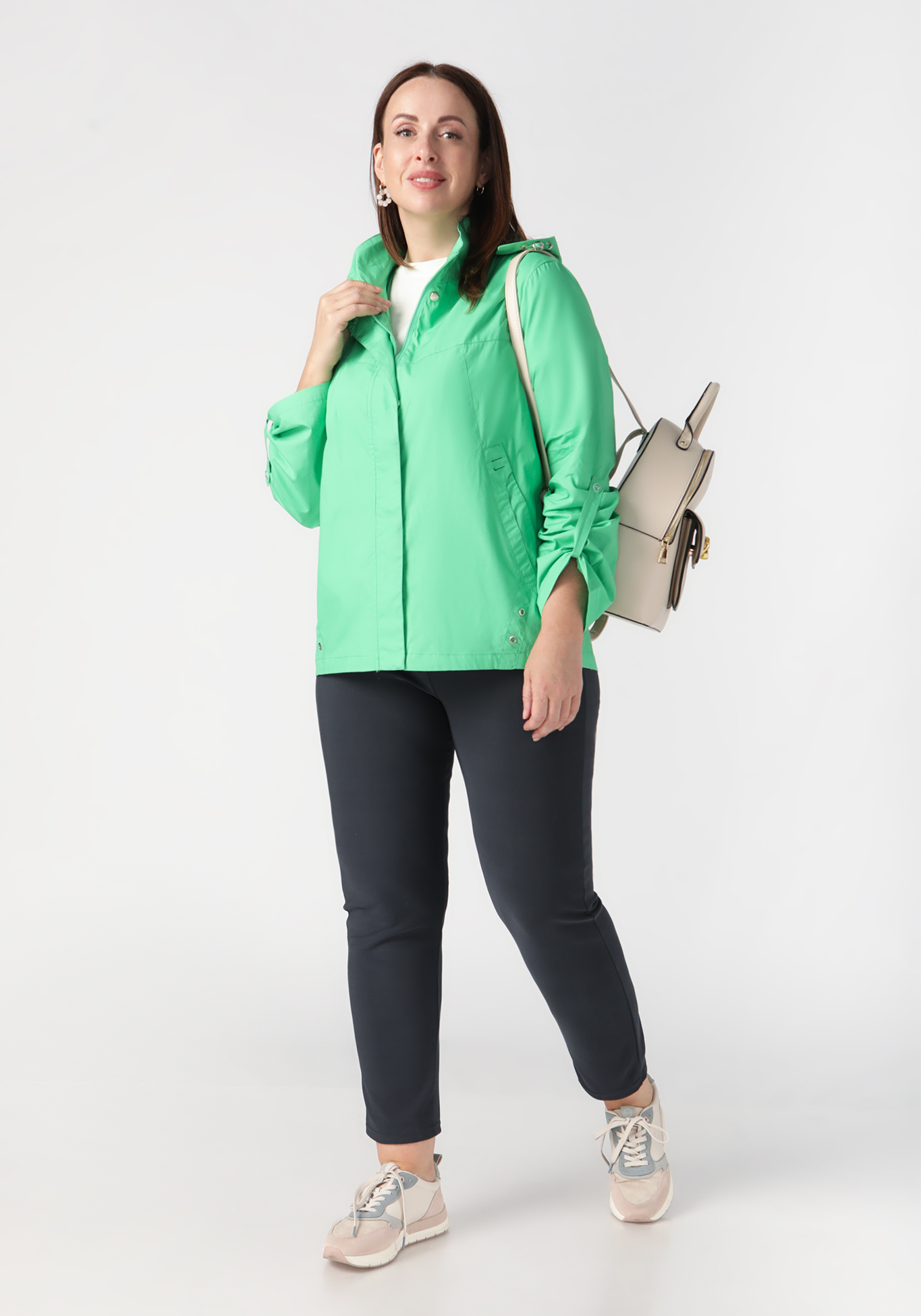 Куртка с капюшоном «София», цвет зеленый, размер 46-48 - фото 1