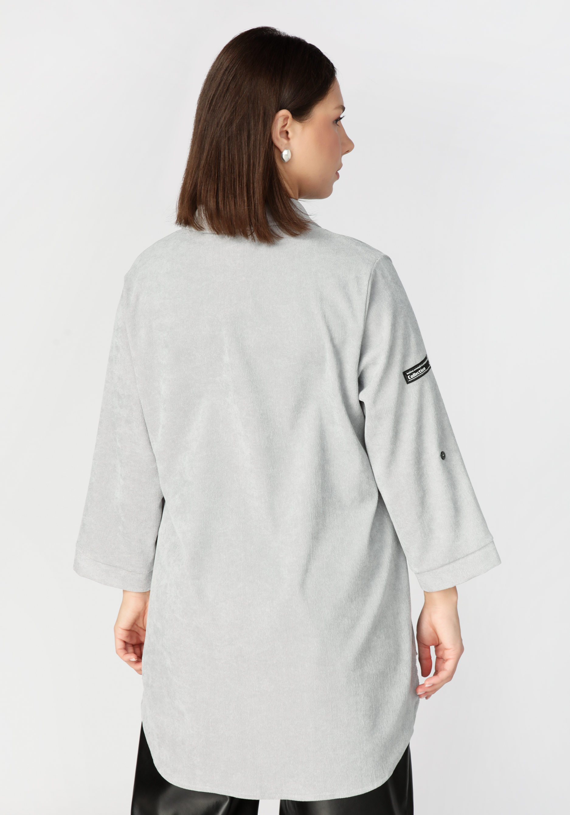 Рубашка вельветовая "Каролина" Simple Story, цвет серый, размер 60 - фото 9