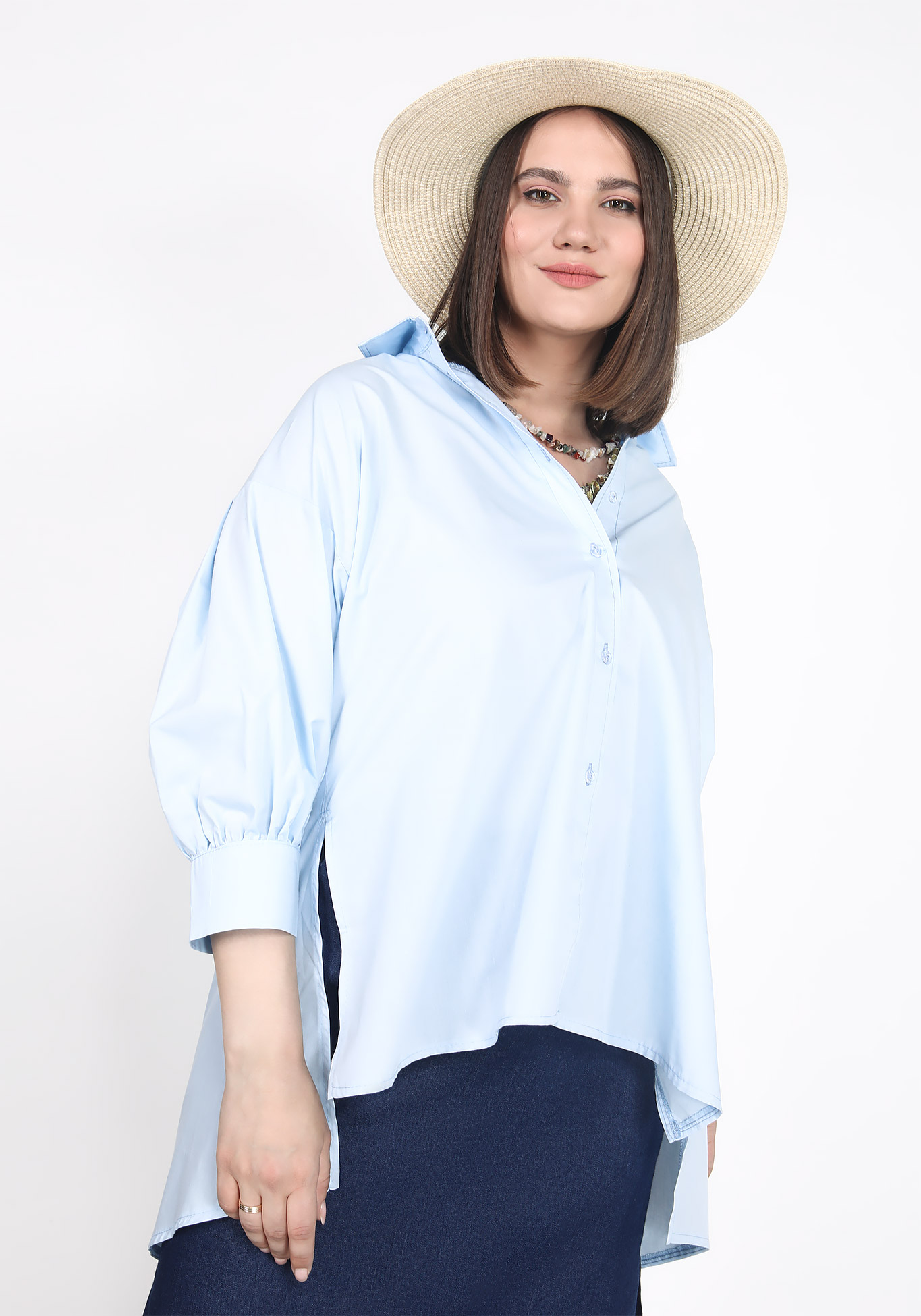 Блуза свободного кроя с объемными рукавами блуза с v образным вырезом и рукавами реглан
