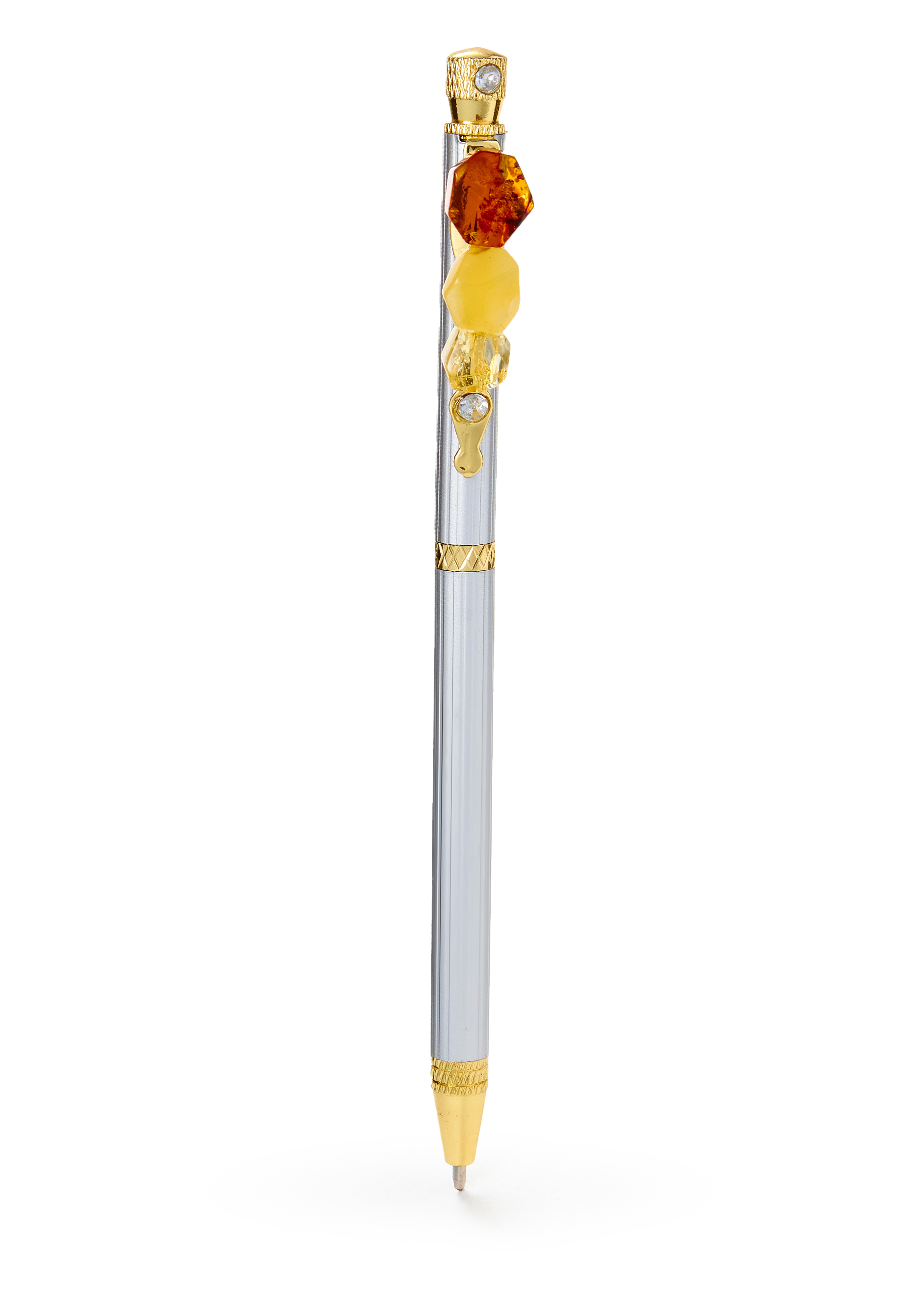 Ручка с янтарем ручка в тубусе