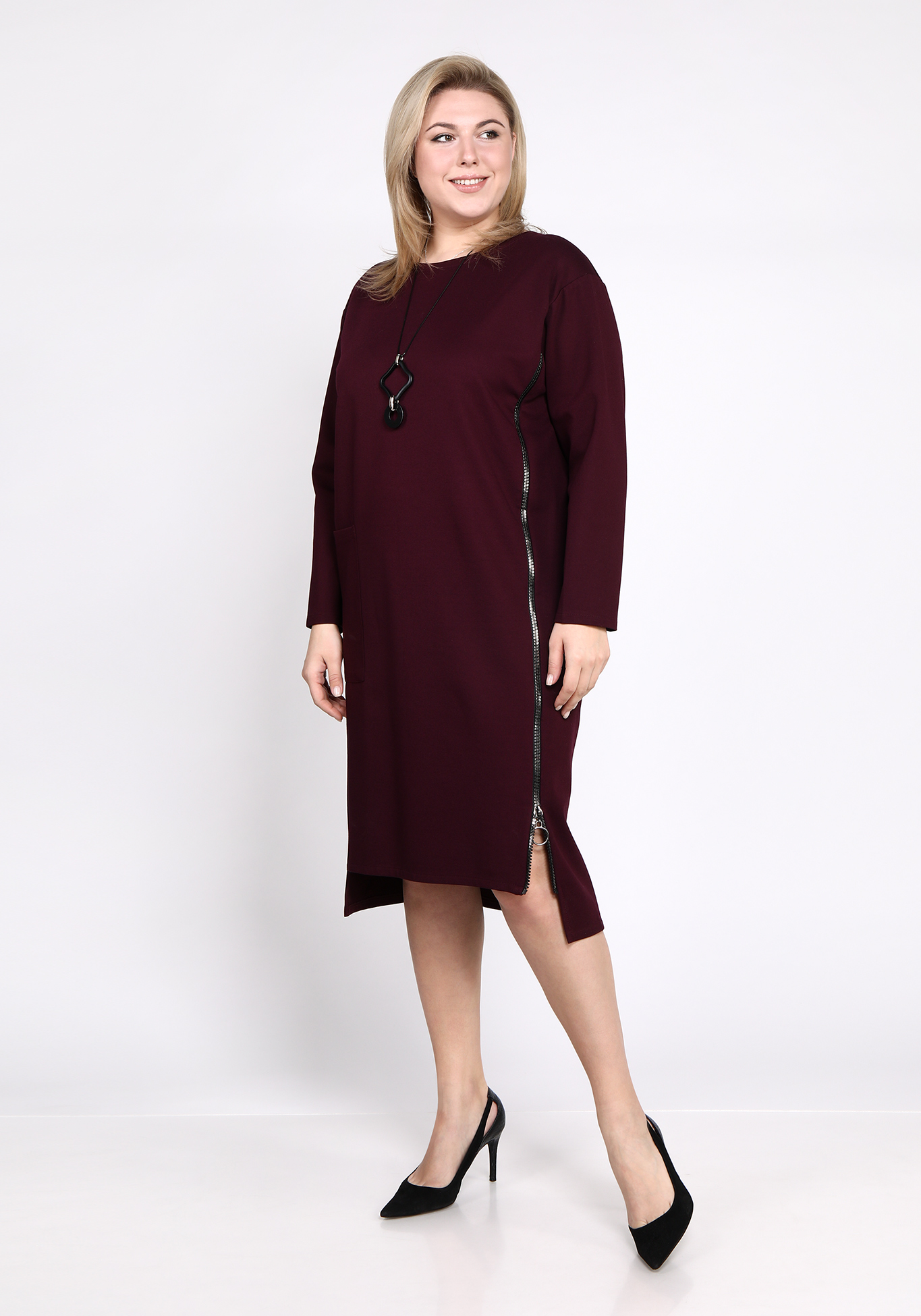 Платье-туника с кулоном "Амели" Julia Weber, размер 48, цвет чёрный - фото 3