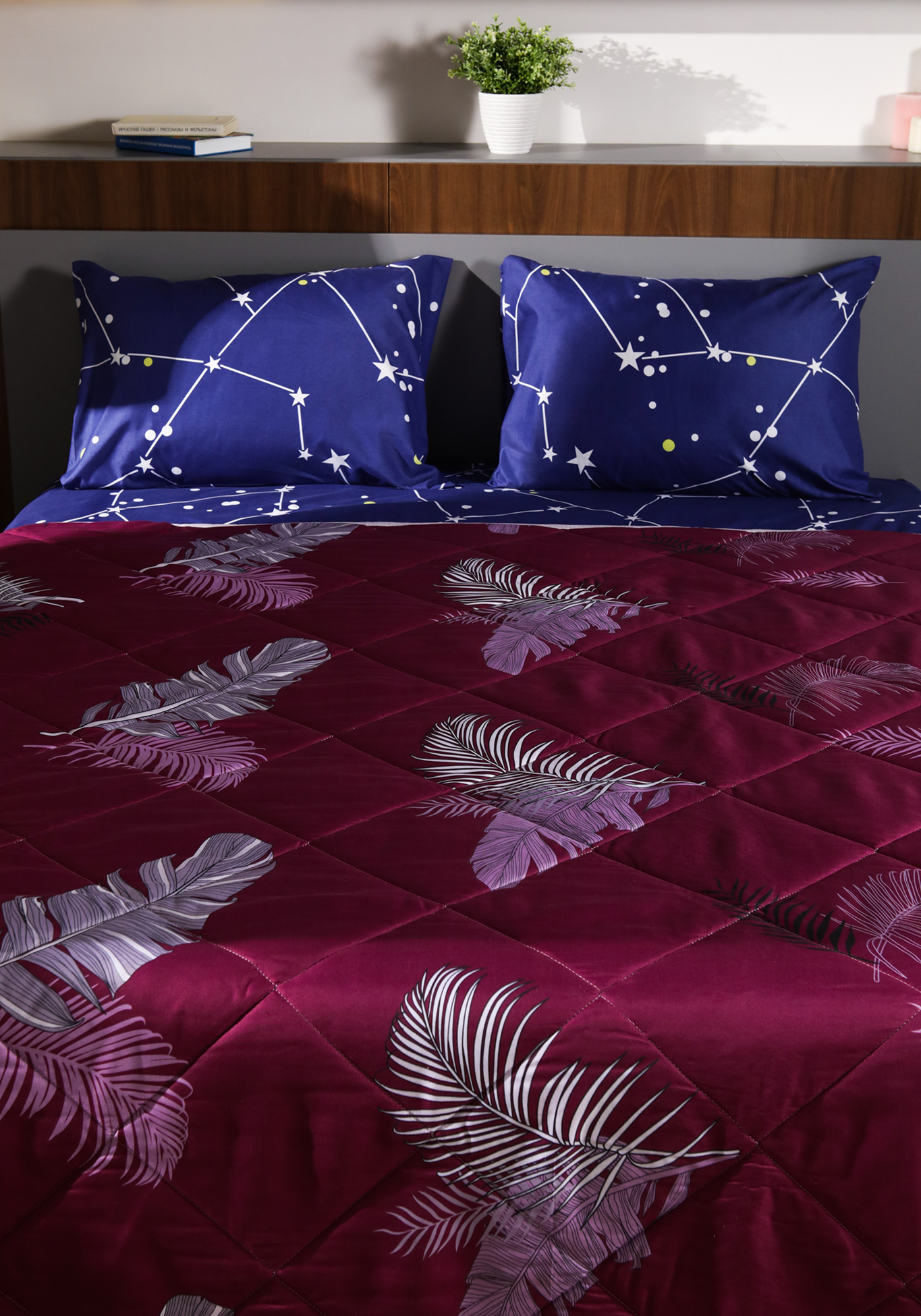КПБ с одеялом "Сказочные дремы" Matex, цвет синий-винный, размер 50х70 - фото 2