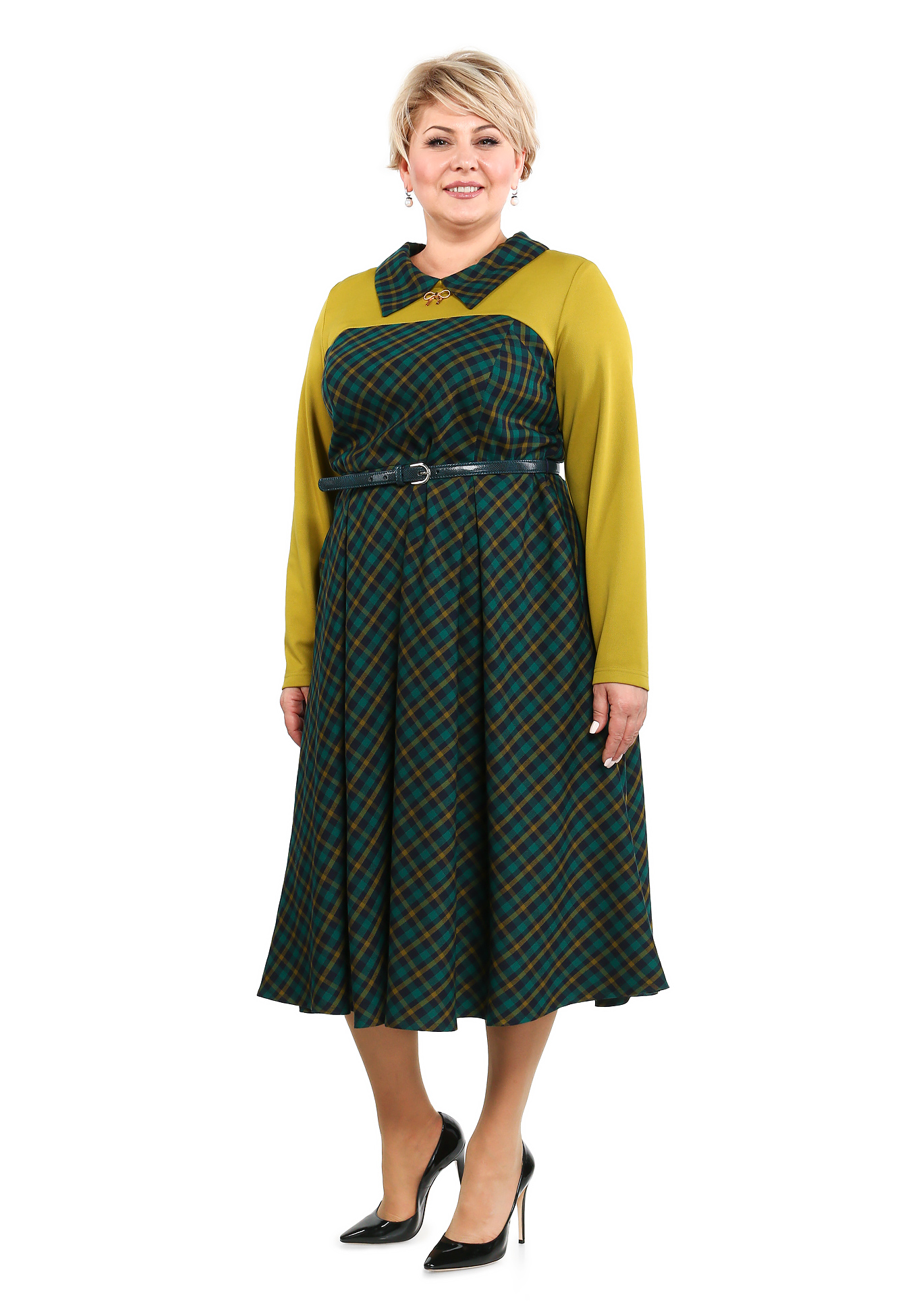 Платье "звездная походка" Sarah Morenberg, размер 48, цвет оливковый - фото 5