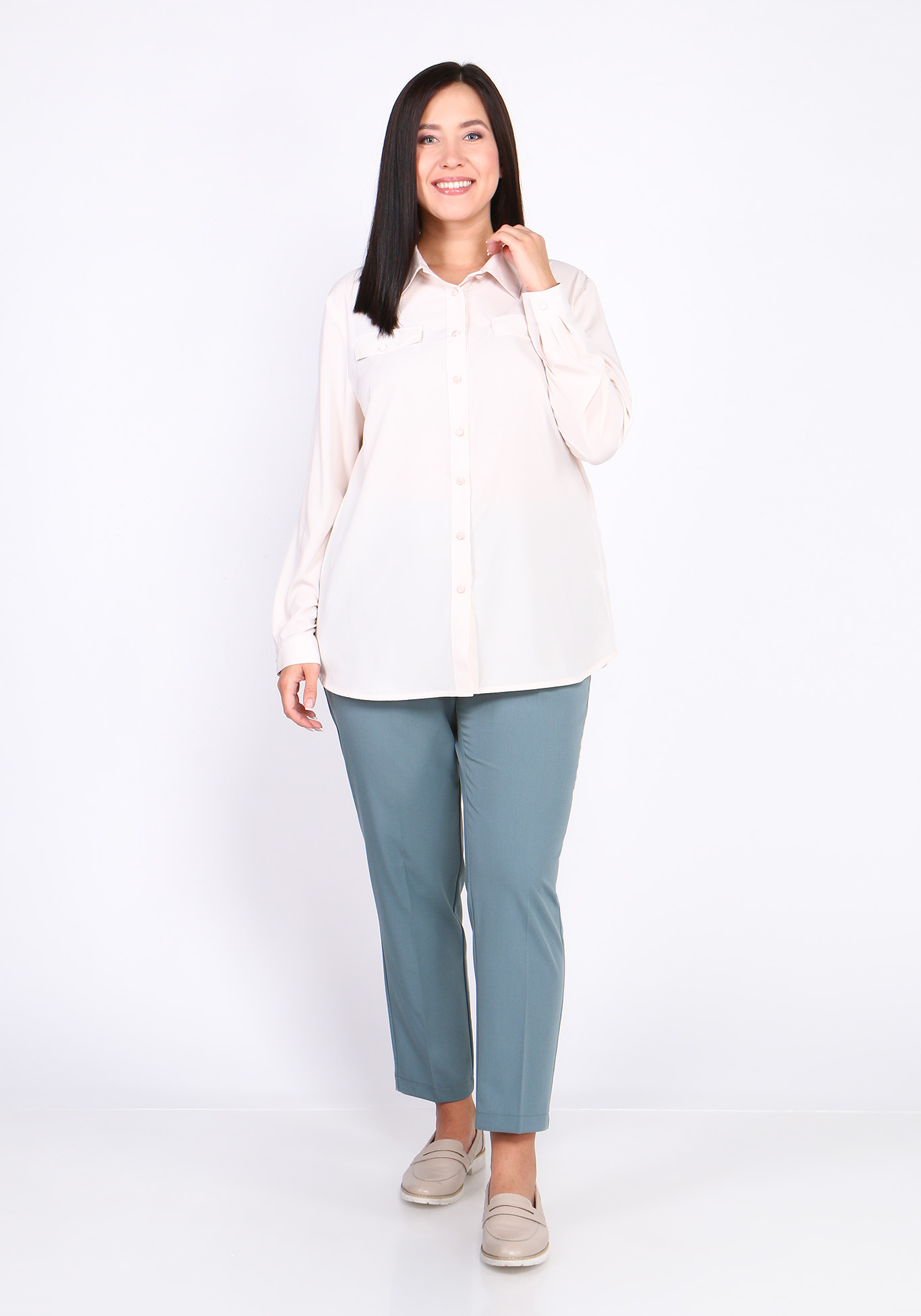 Блуза с длинным рукавом "Дариа" Julia Weber, размер 50, цвет молочный - фото 2