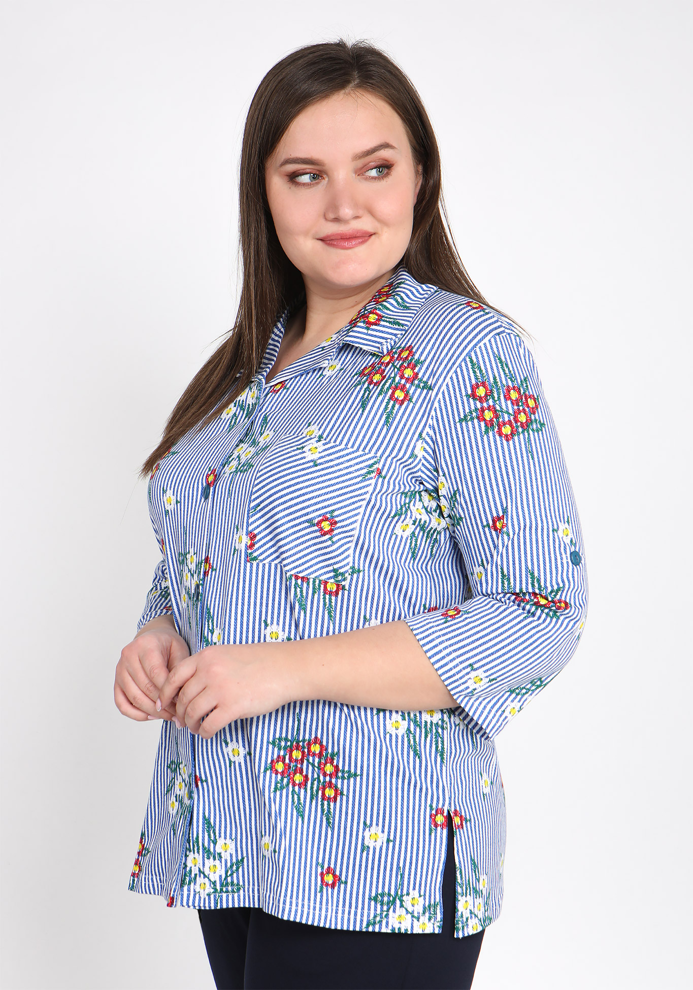 Блуза "Нежное цветение" Алтекс, размер 54 - фото 3