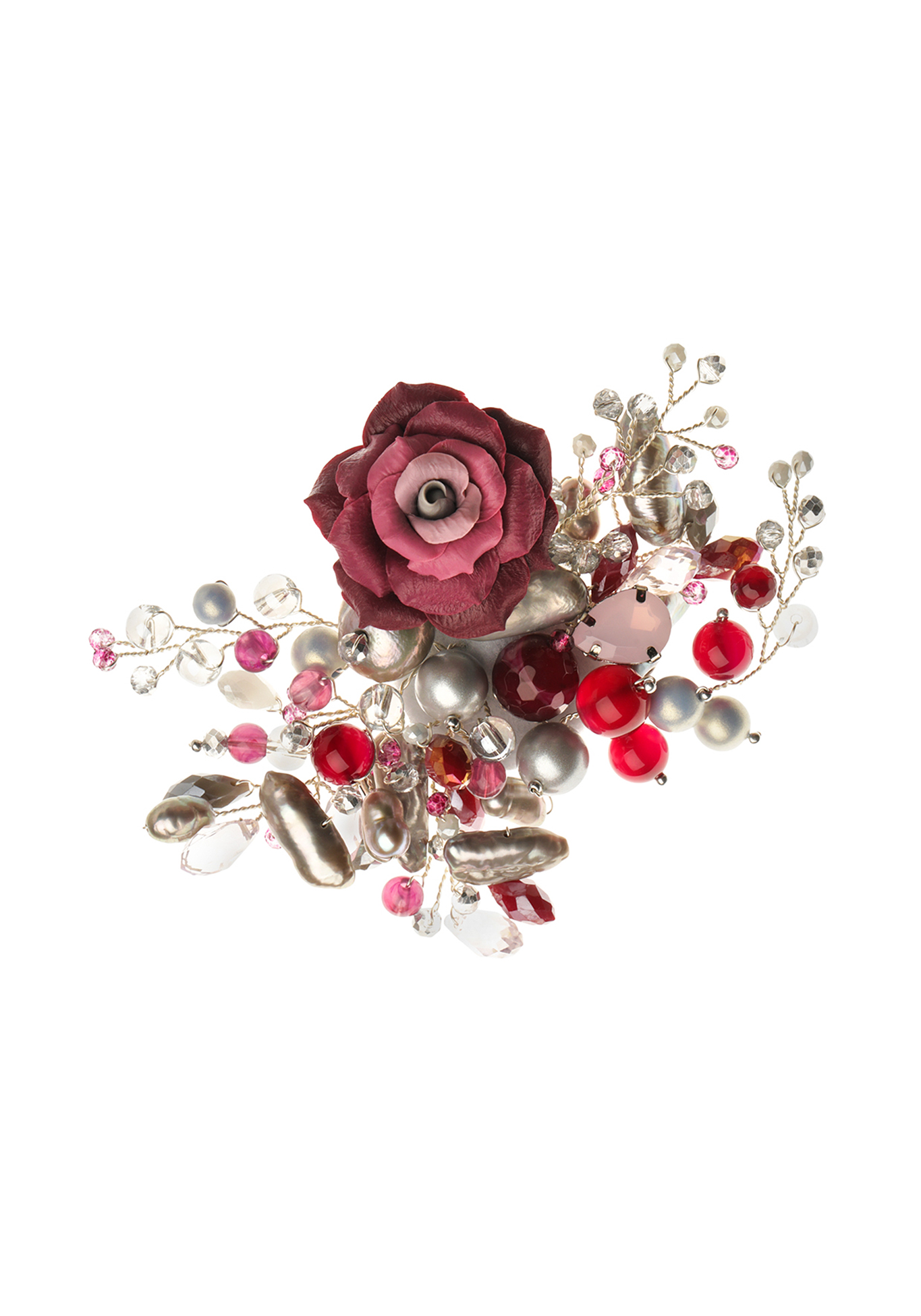 Брошь «Аромат весенних роз» YAROSLAVNA, цвет фуксия классика - фото 4