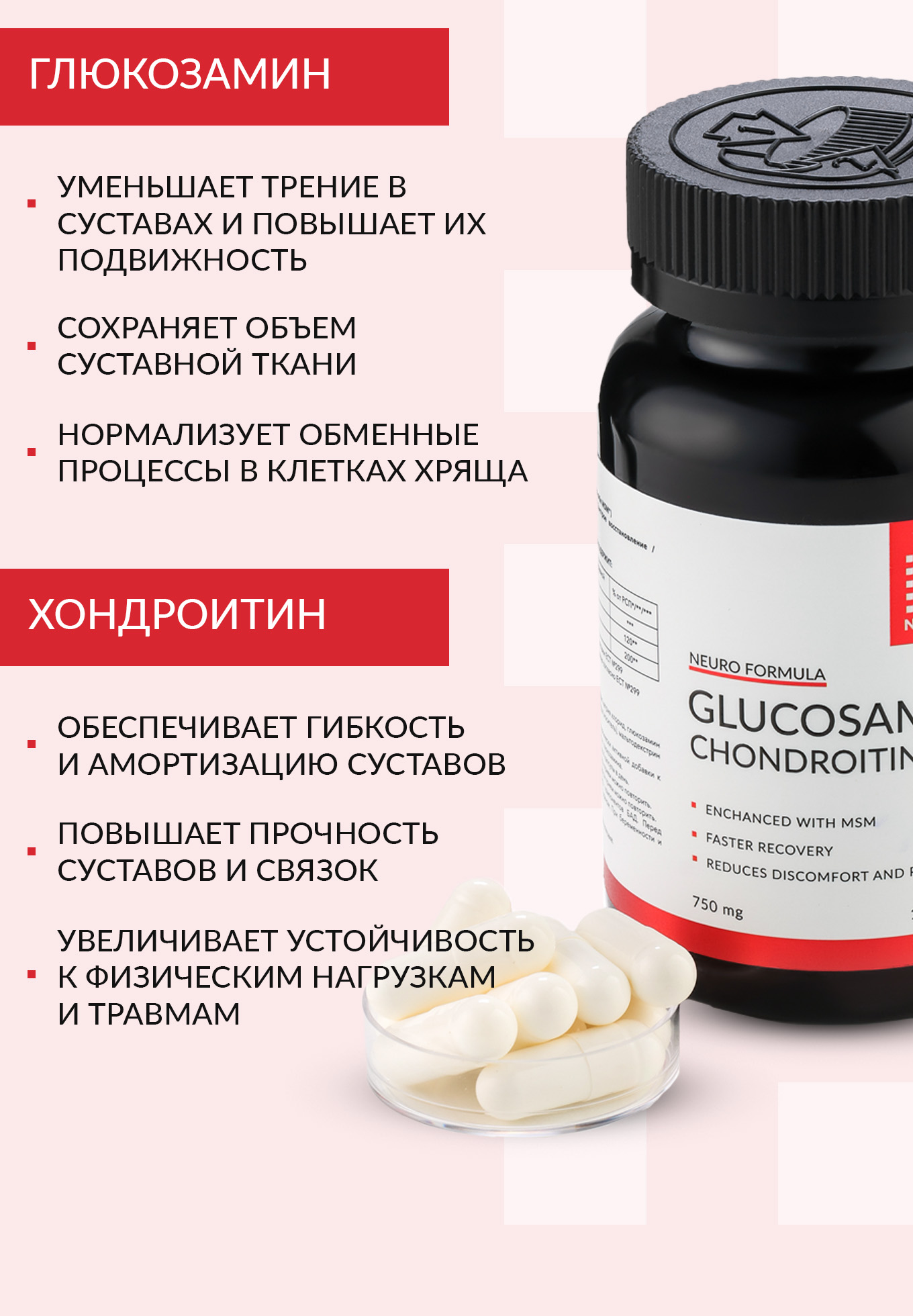 Глюкозамин Хондроитин МСМ NUTRIPOLIS - фото 4