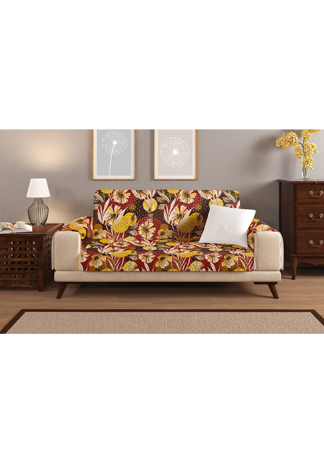 Дивандек на диван с подлокотниками "Комфорт" Стильный Дом, цвет коричневый, размер 135*195