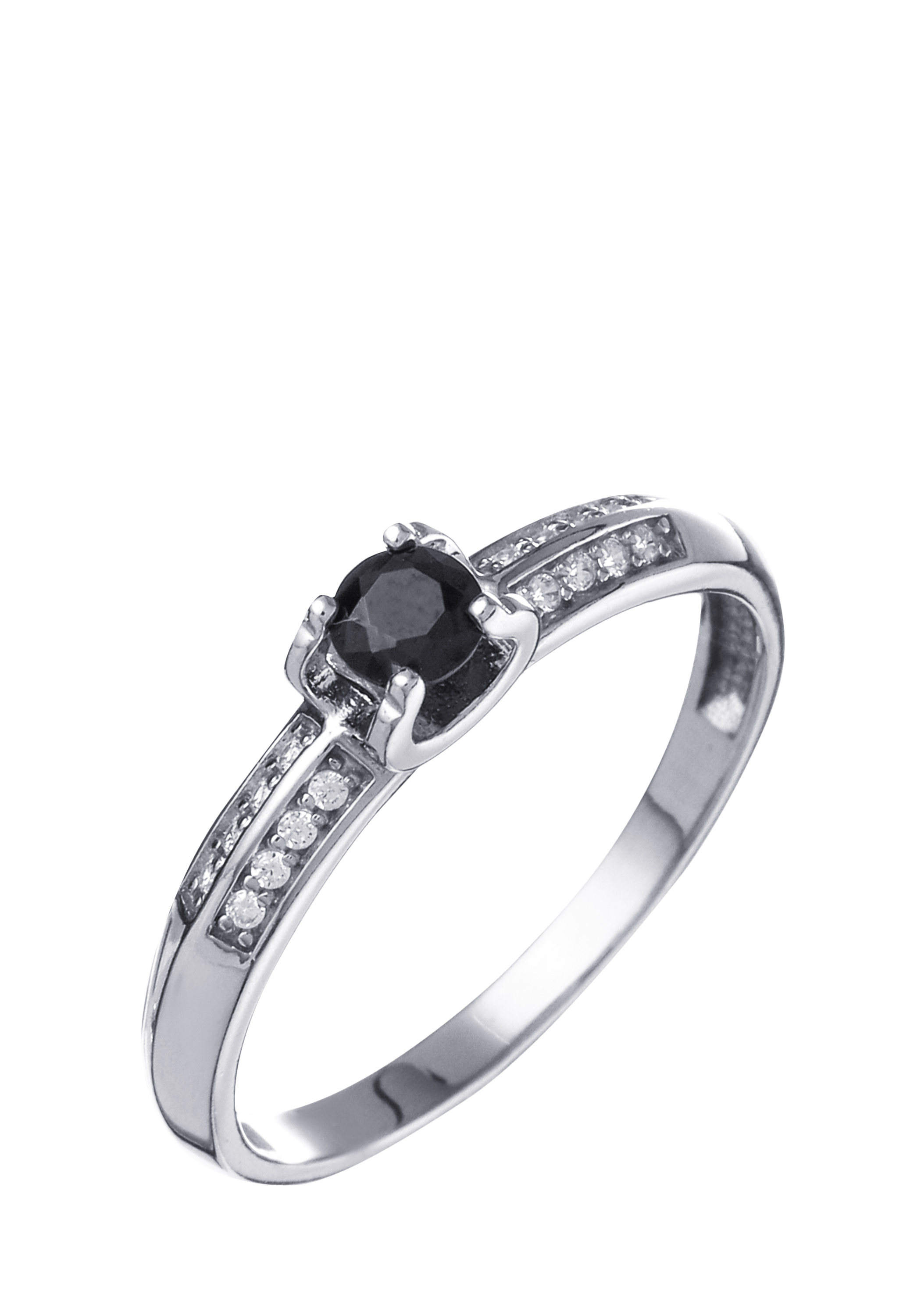 Кольцо серебряное "Гармоничная красота" Nouvelle, цвет черный, размер 17 сайдстоун - фото 1