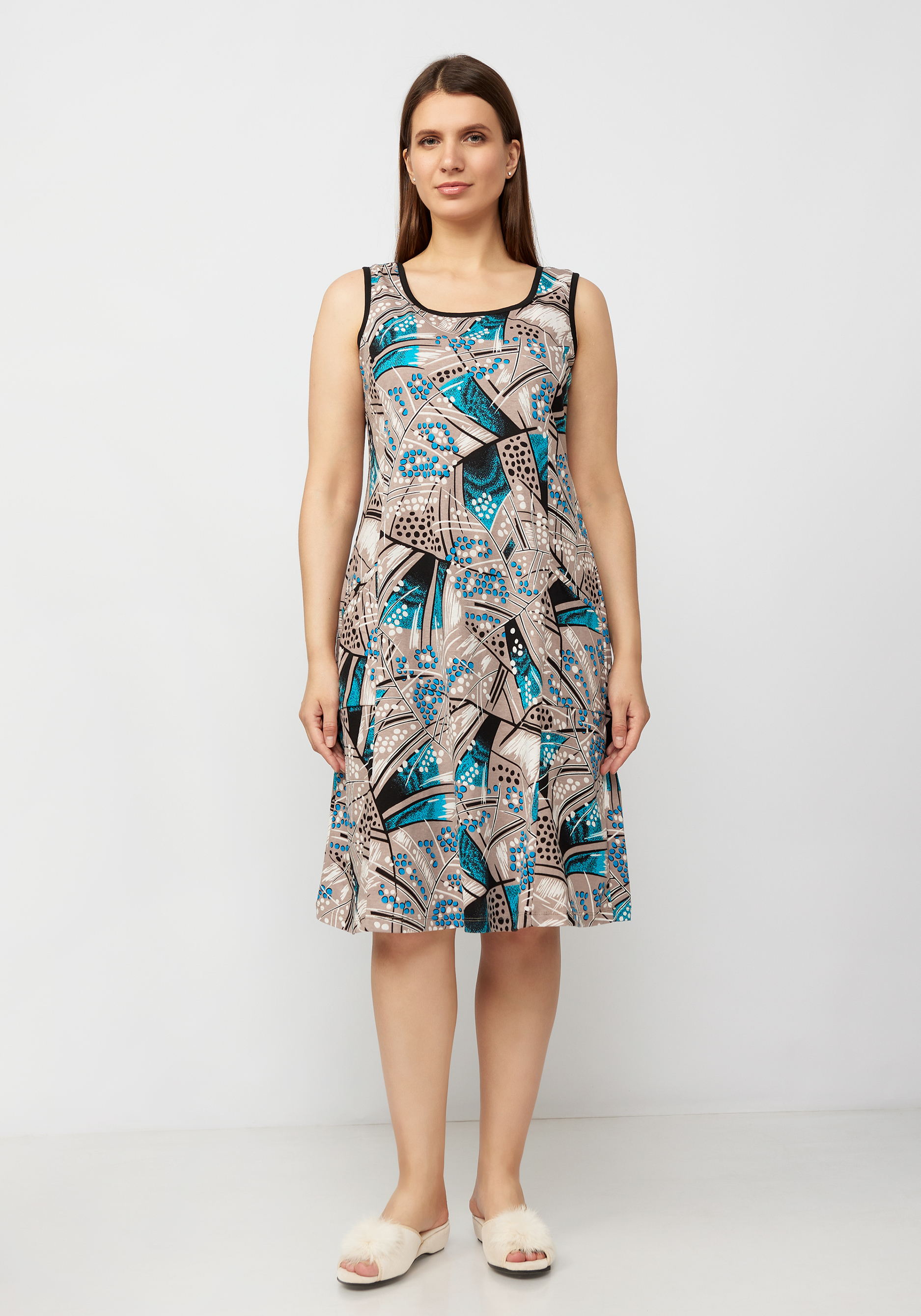 Платье-сарафан с рельефами "Хелен" Алтекс, цвет черный, размер 56 - фото 5