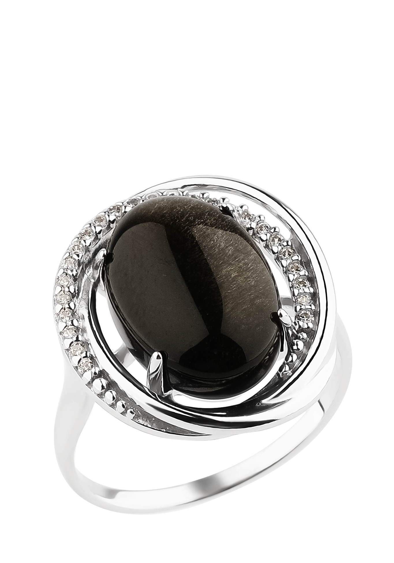 Кольцо  серебряное "Бэлла" SOKOLOV, размер 17 - фото 1