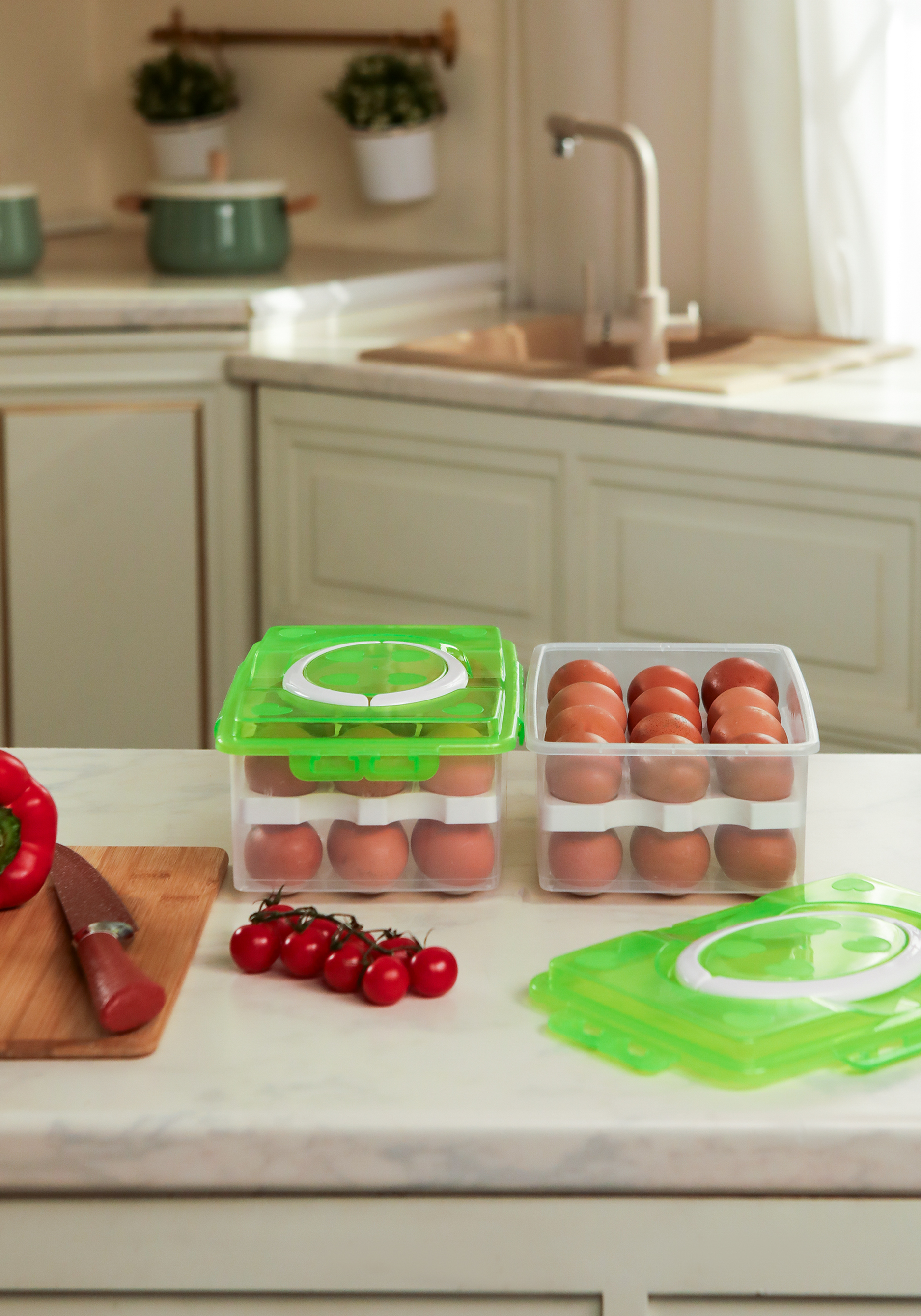 Контейнер для хранения и переноски яиц, 2 шт. контейнер для переноски и хранения smart solutions