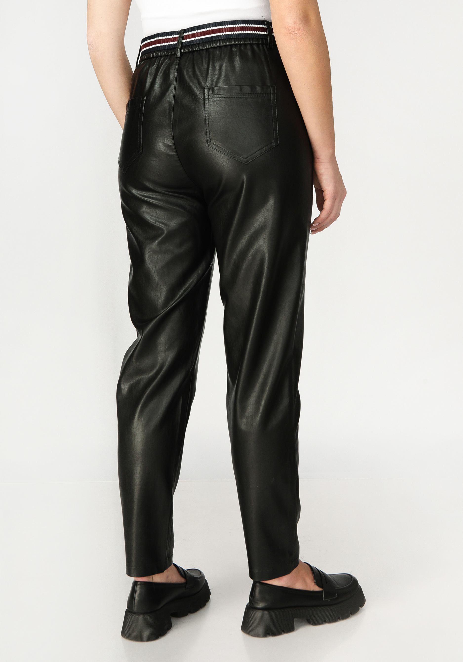 Брюки кожаные "Нелия", размер 56, цвет черный - фото 3