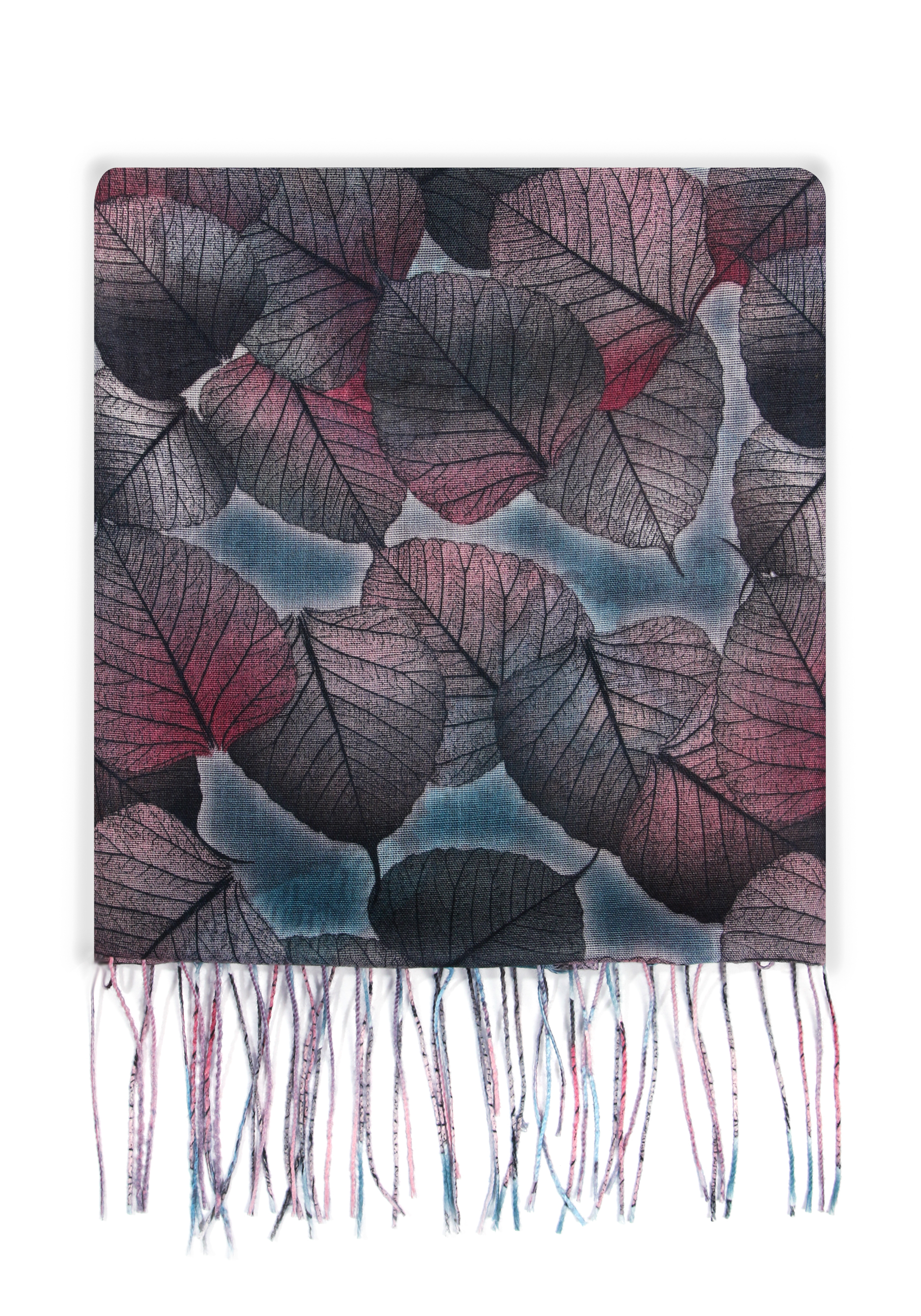 Палантин женский "Листья на ветру" Orhida, цвет фиолетовый, размер 180х70 - фото 2
