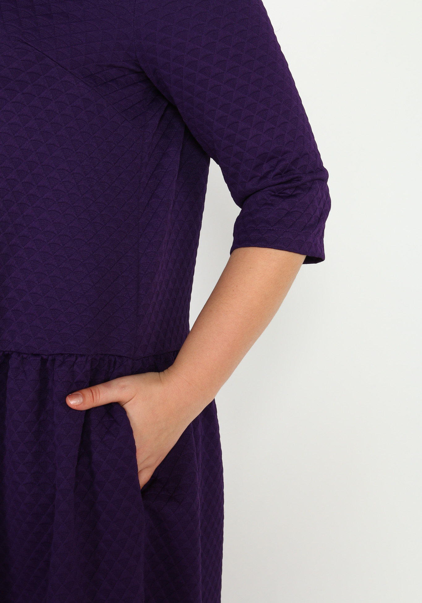 Платье из фактурной ткани Frida, размер 60, цвет фиолетовый - фото 8