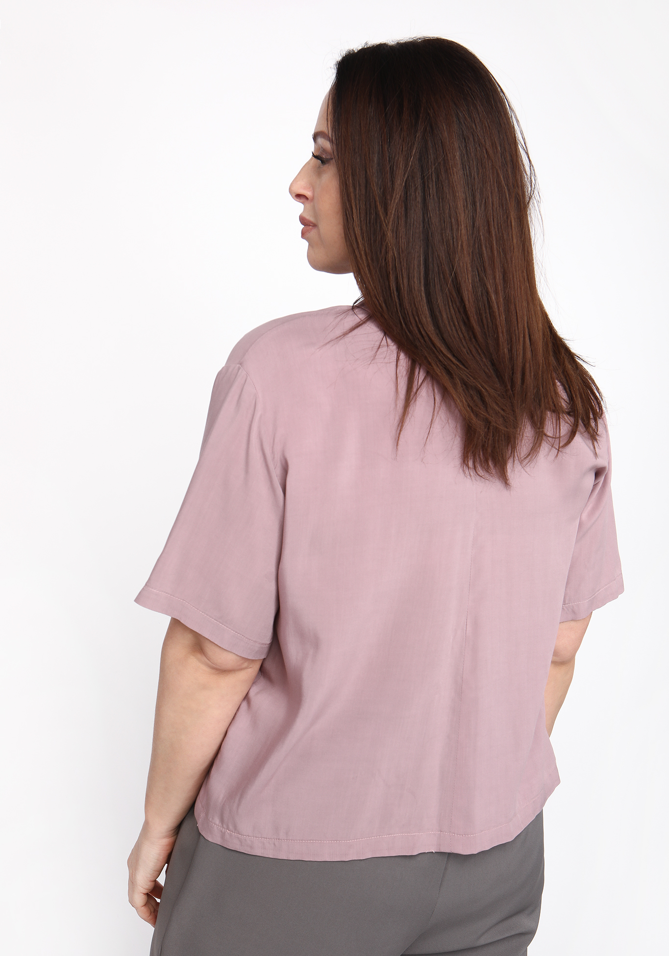 Блуза с воротничком Alex Voice Collection, размер 50, цвет черный - фото 7