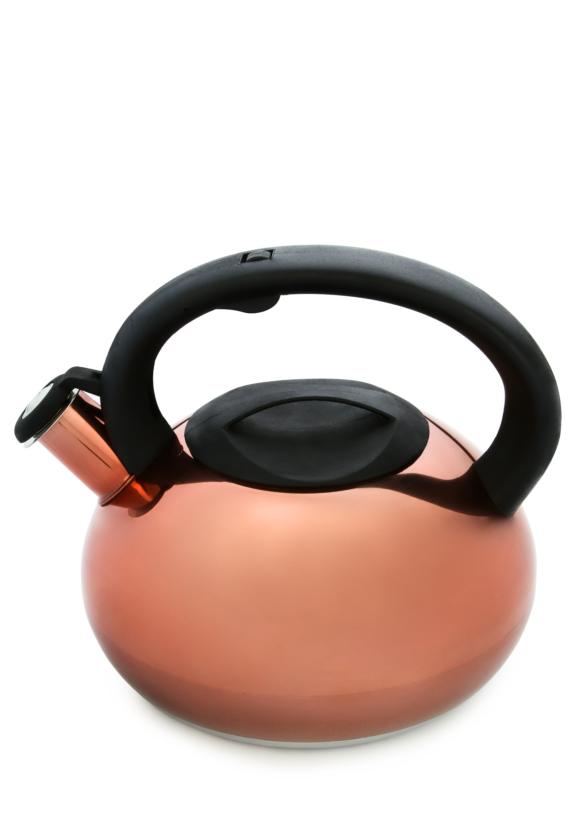 Чайник "Премиум" металлический со свистком Bekker, цвет коричневый - фото 1