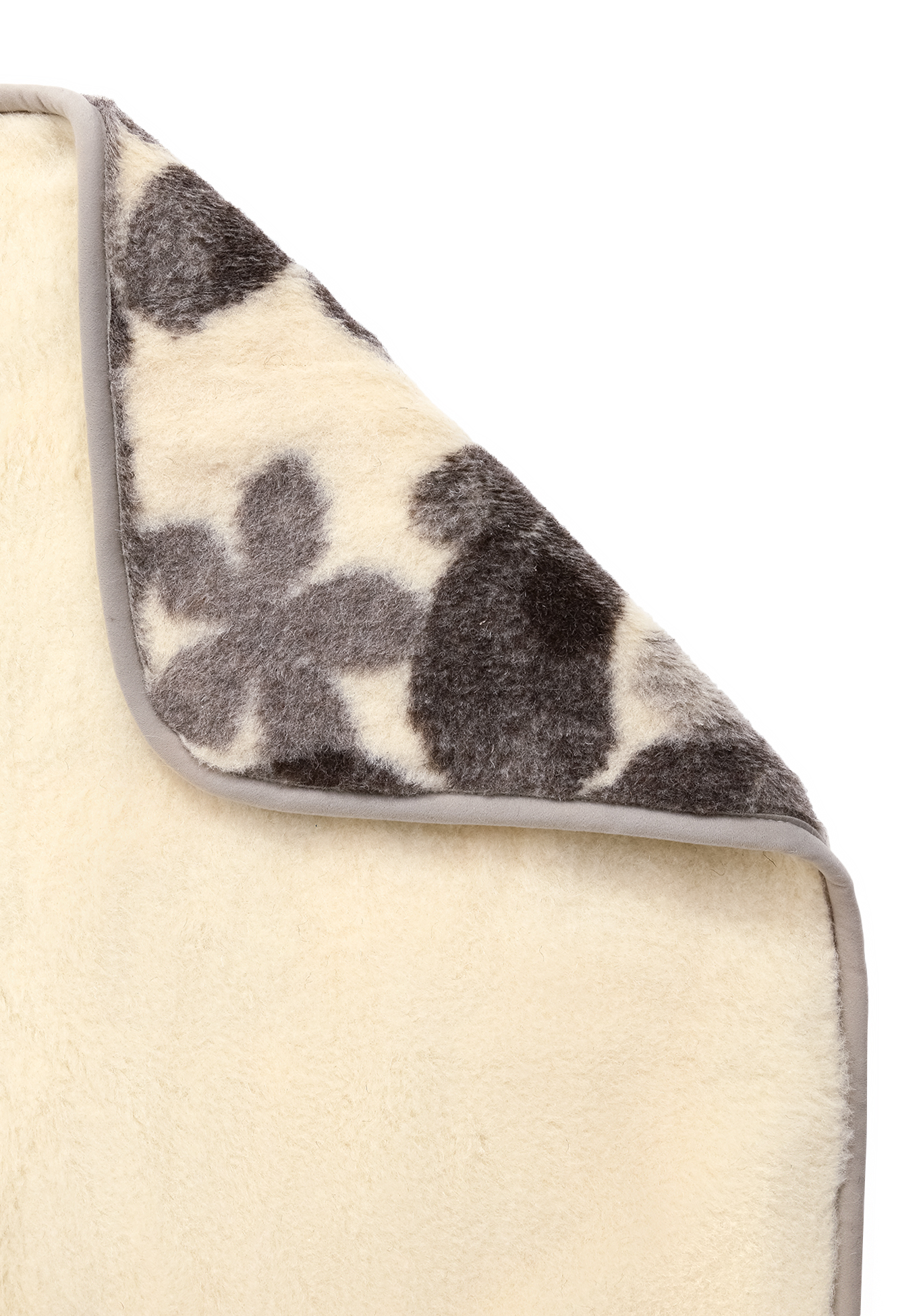 Одеяло из натуральной овечьей шерсти Alwero, цвет бело-серый, размер 100х140 - фото 9