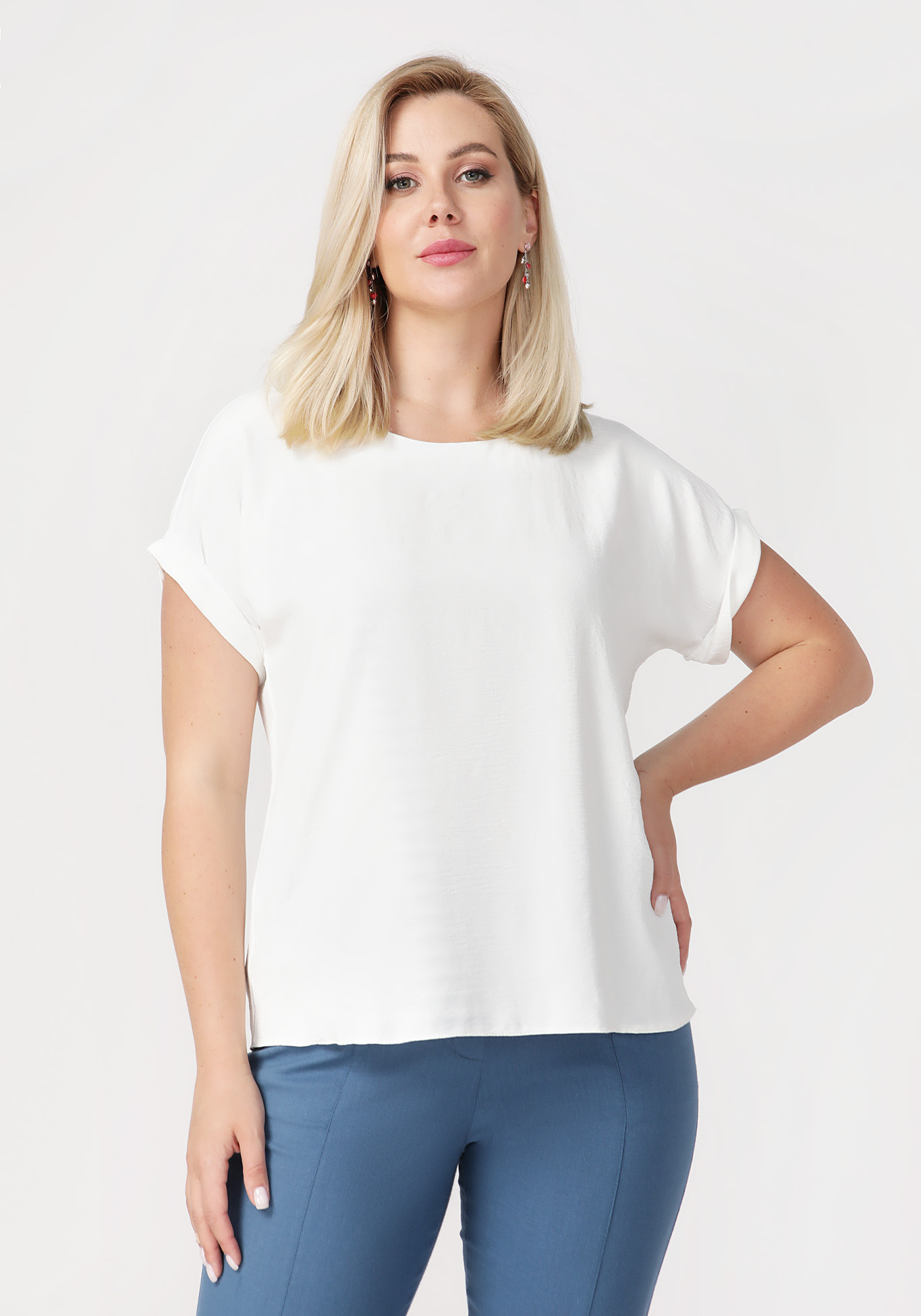 Блуза "Чистая любовь", цвет белый, размер 52 - фото 2
