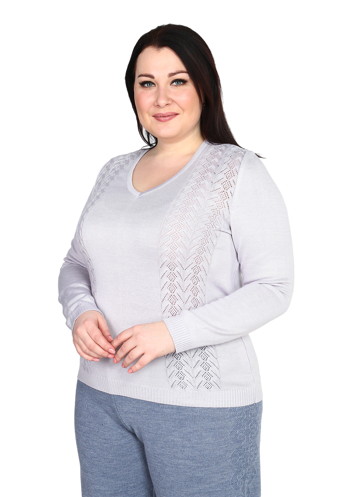 Пуловер "Изящная сказка" Ariadna, размер 50, цвет лиловый - фото 3