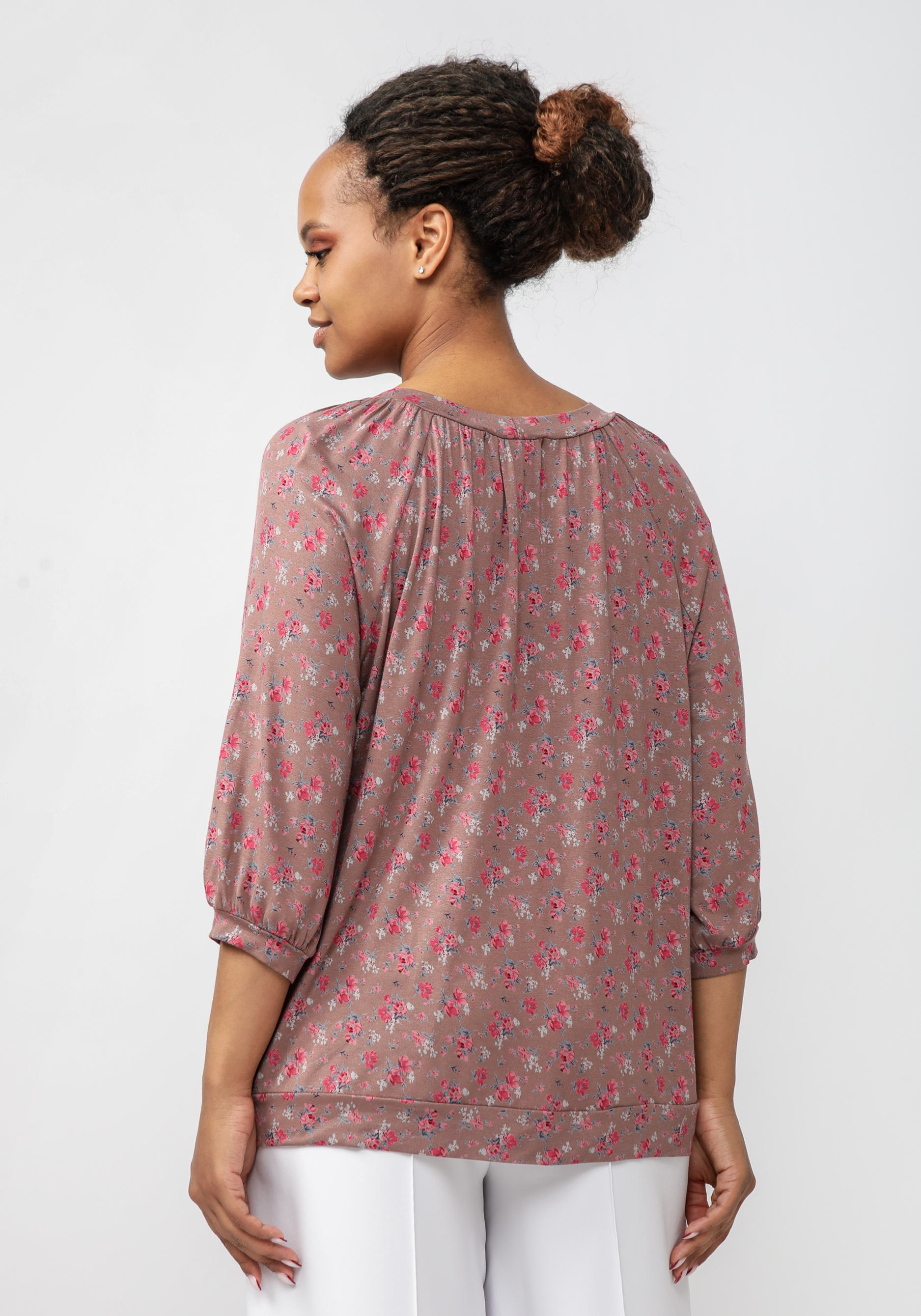 Блуза "Балемила" Синель, цвет розовый, размер 66 - фото 8