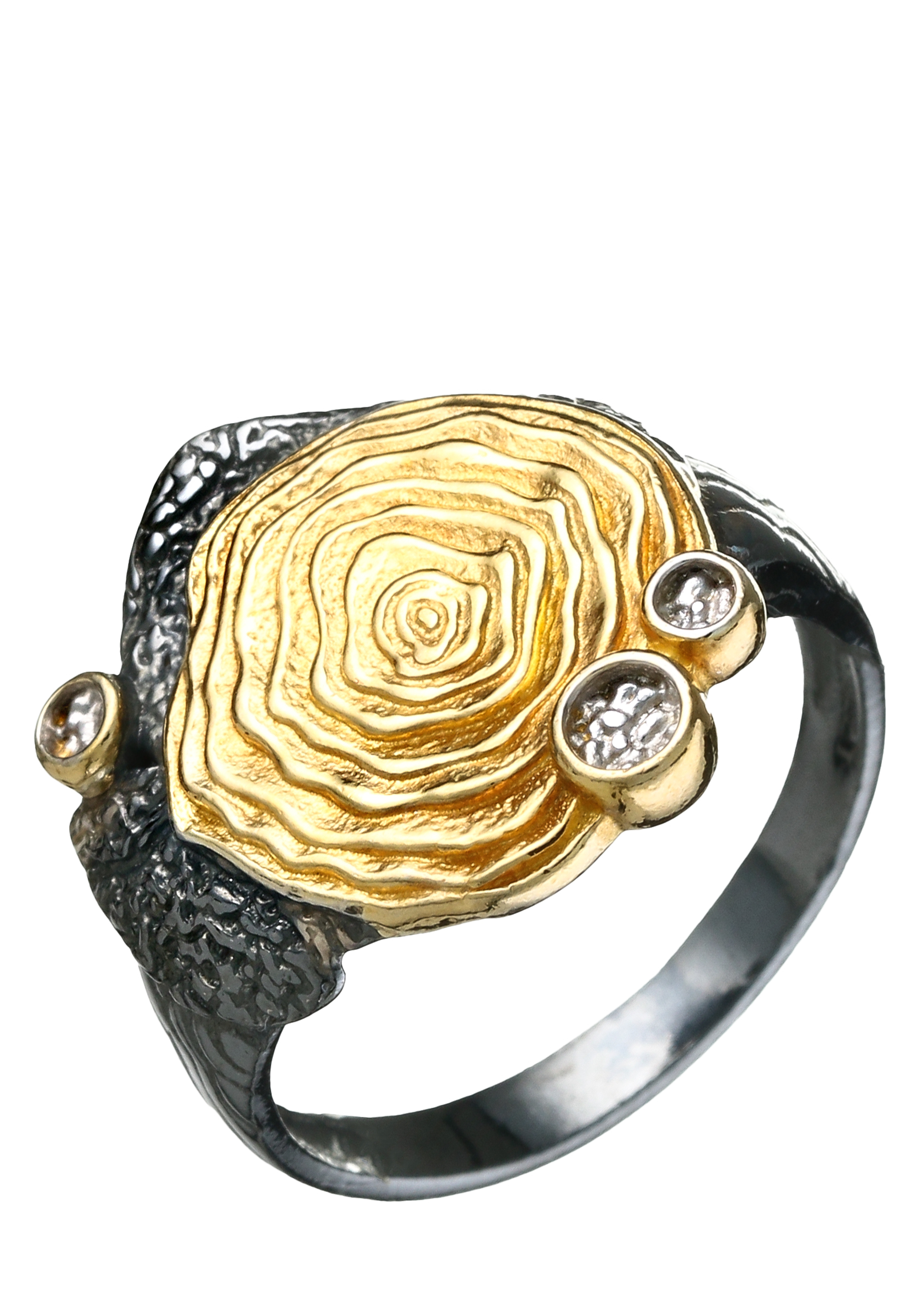 Кольцо серебряное "Пленительная герцогиня" Приволжский ювелир, цвет желтый, размер 19