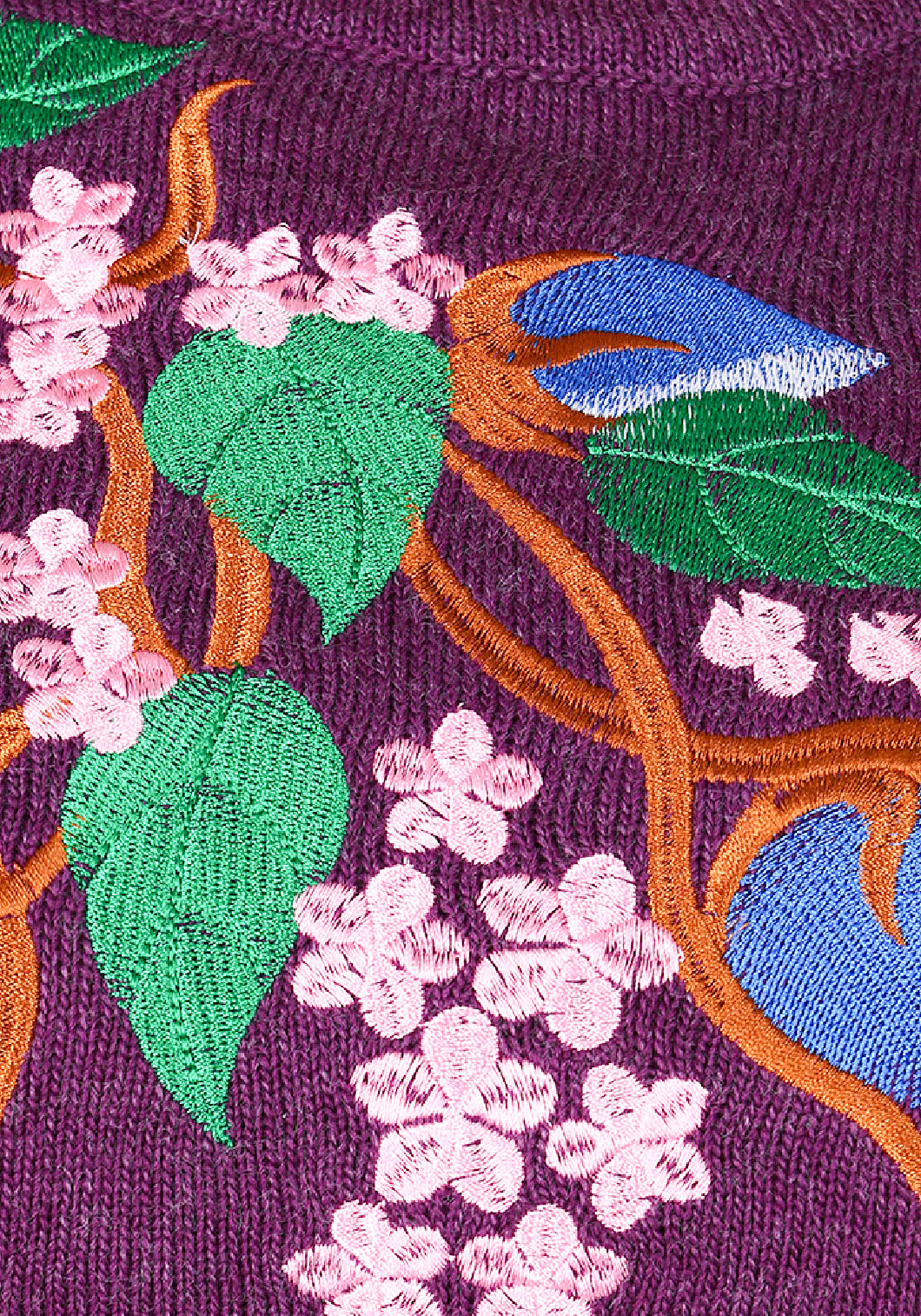 Платье-миди с длинным рукавом и вышивкой VeraVo, цвет фиолетовый, размер 52 - фото 3