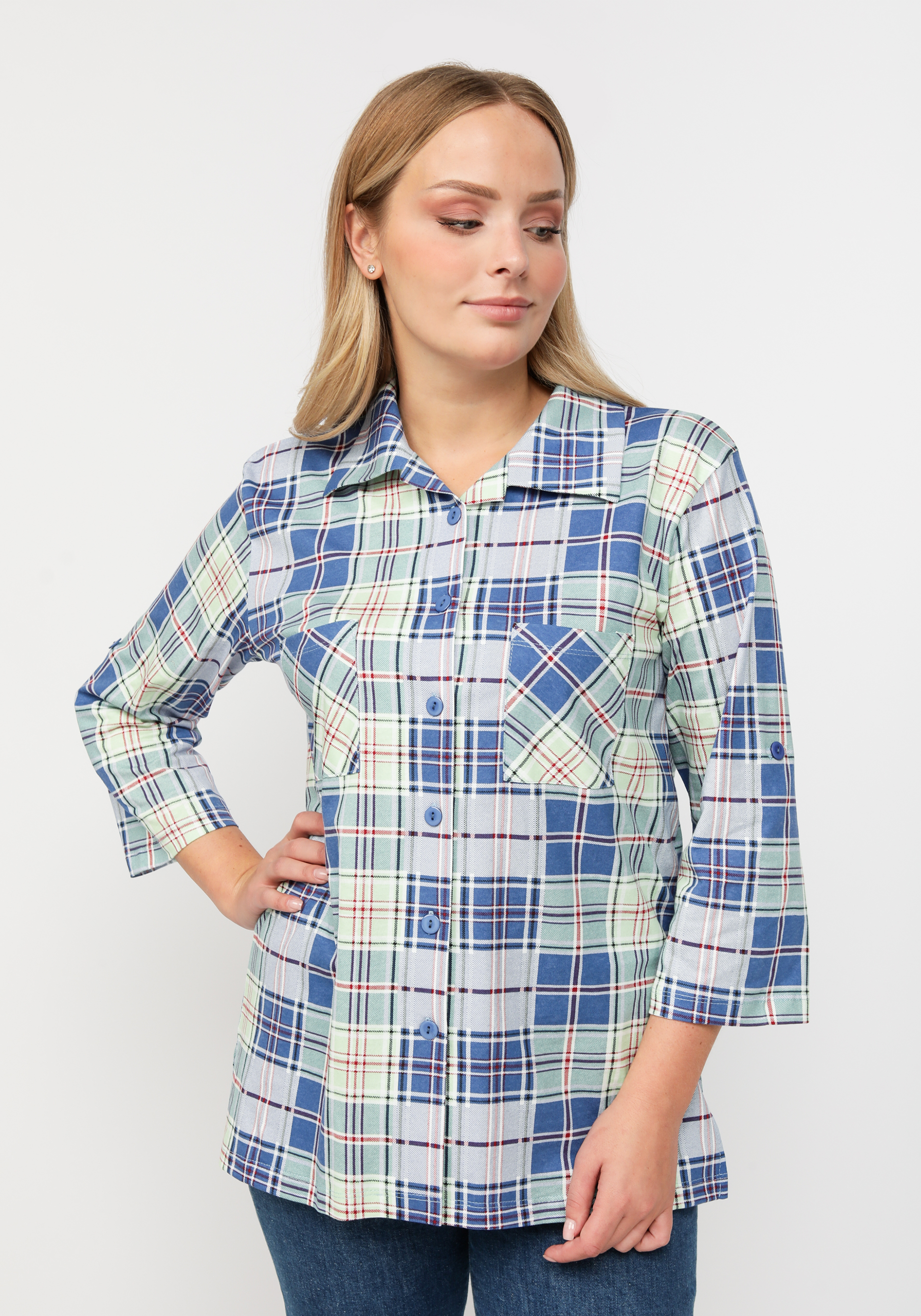 Блуза "Нежное цветение" Алтекс, размер 54 - фото 1