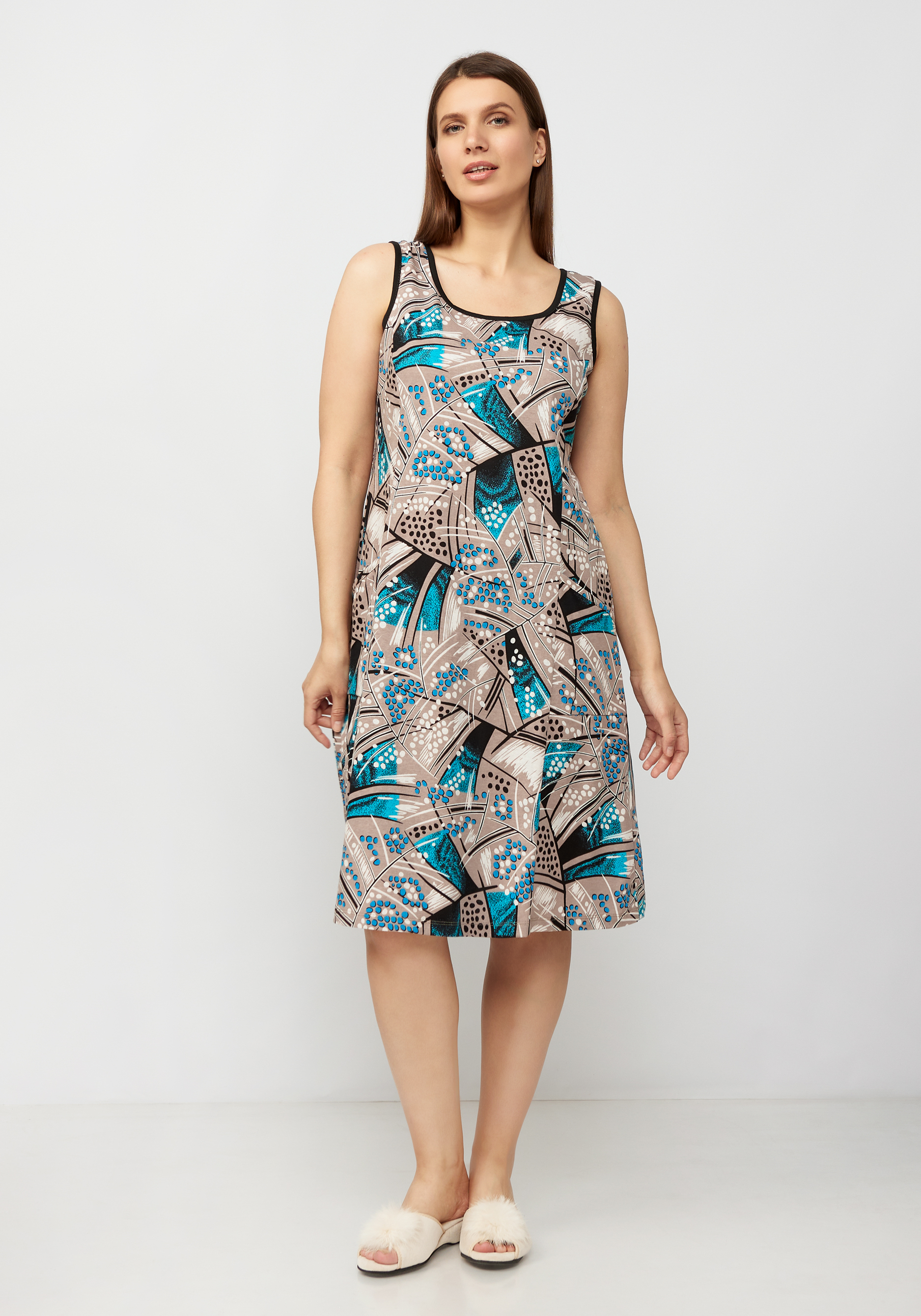 Платье-сарафан с рельефами "Хелен" Алтекс, цвет черный, размер 56 - фото 2