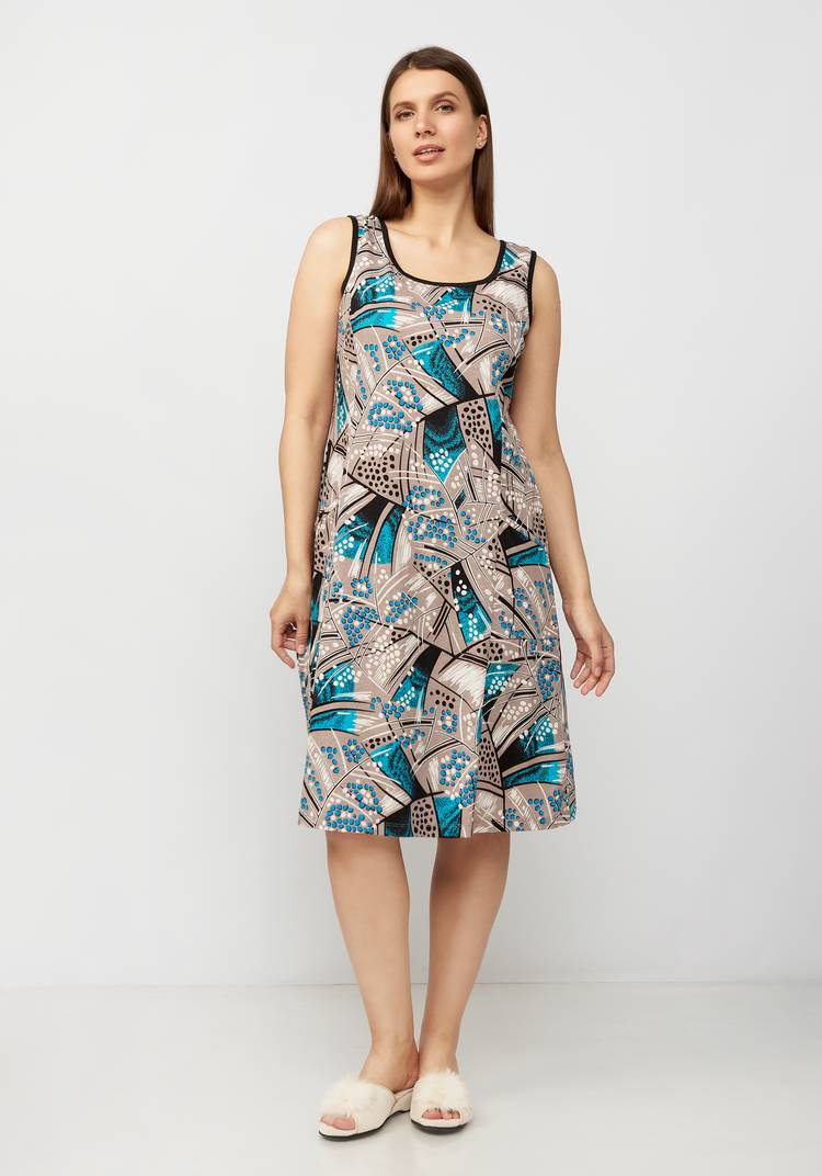 Платье-сарафан с рельефами Хелен шир.  750, рис. 1