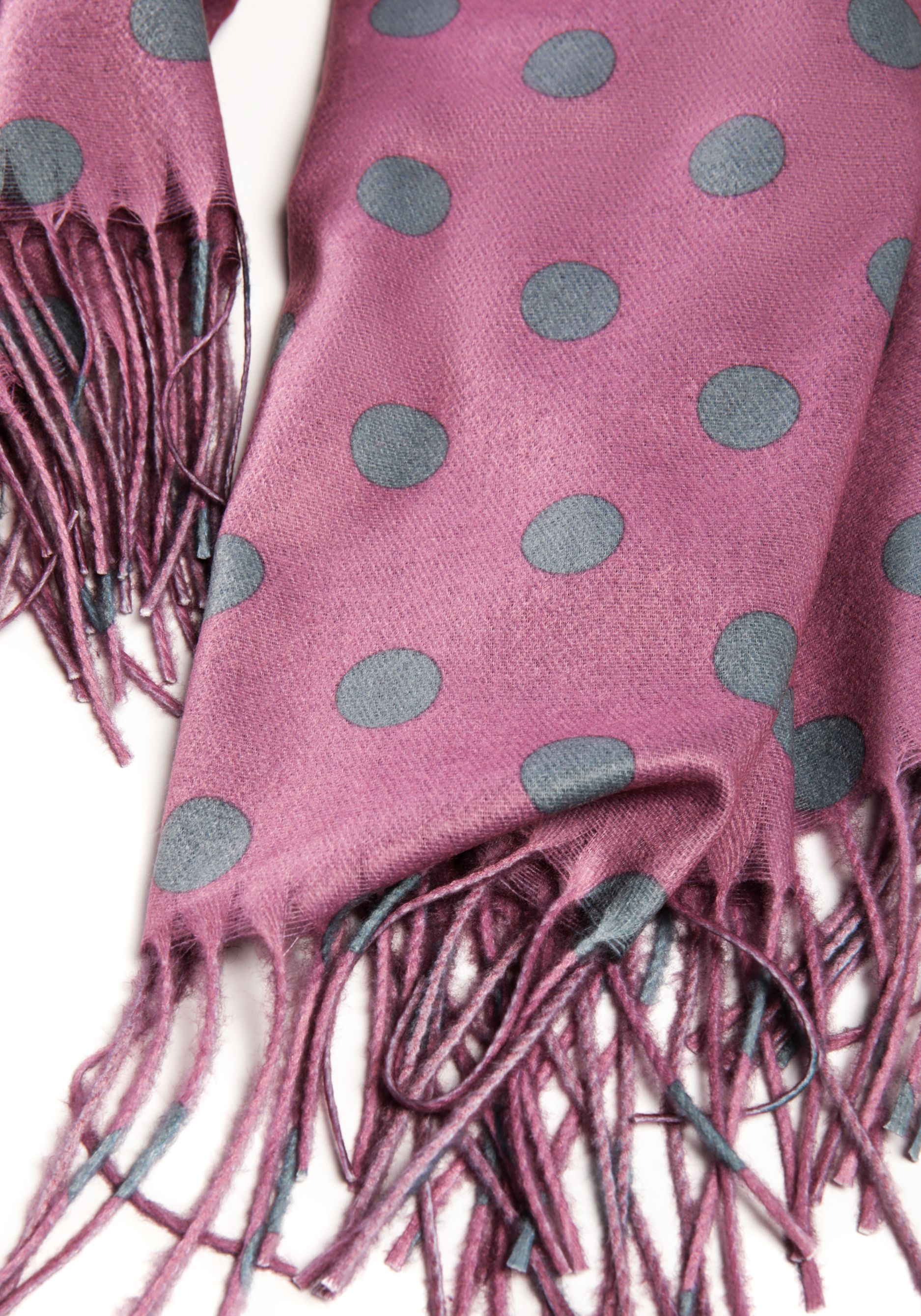 Палантин кашемировый в горошек «Алиси», цвет розовый - фото 9