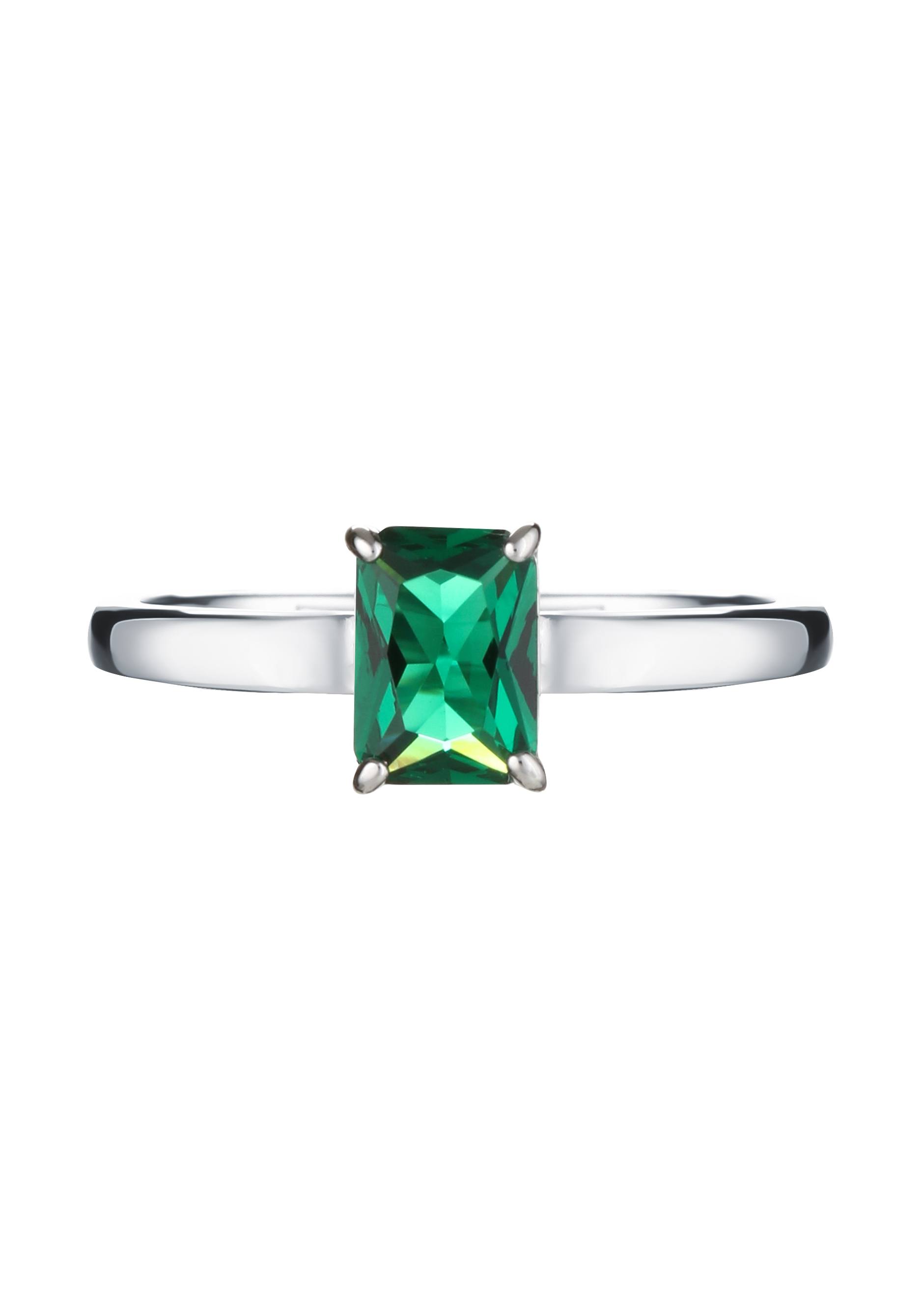 Кольцо серебряное "Магическое сияние" АЛЬКОР, цвет зеленый, размер 18 солитер - фото 2