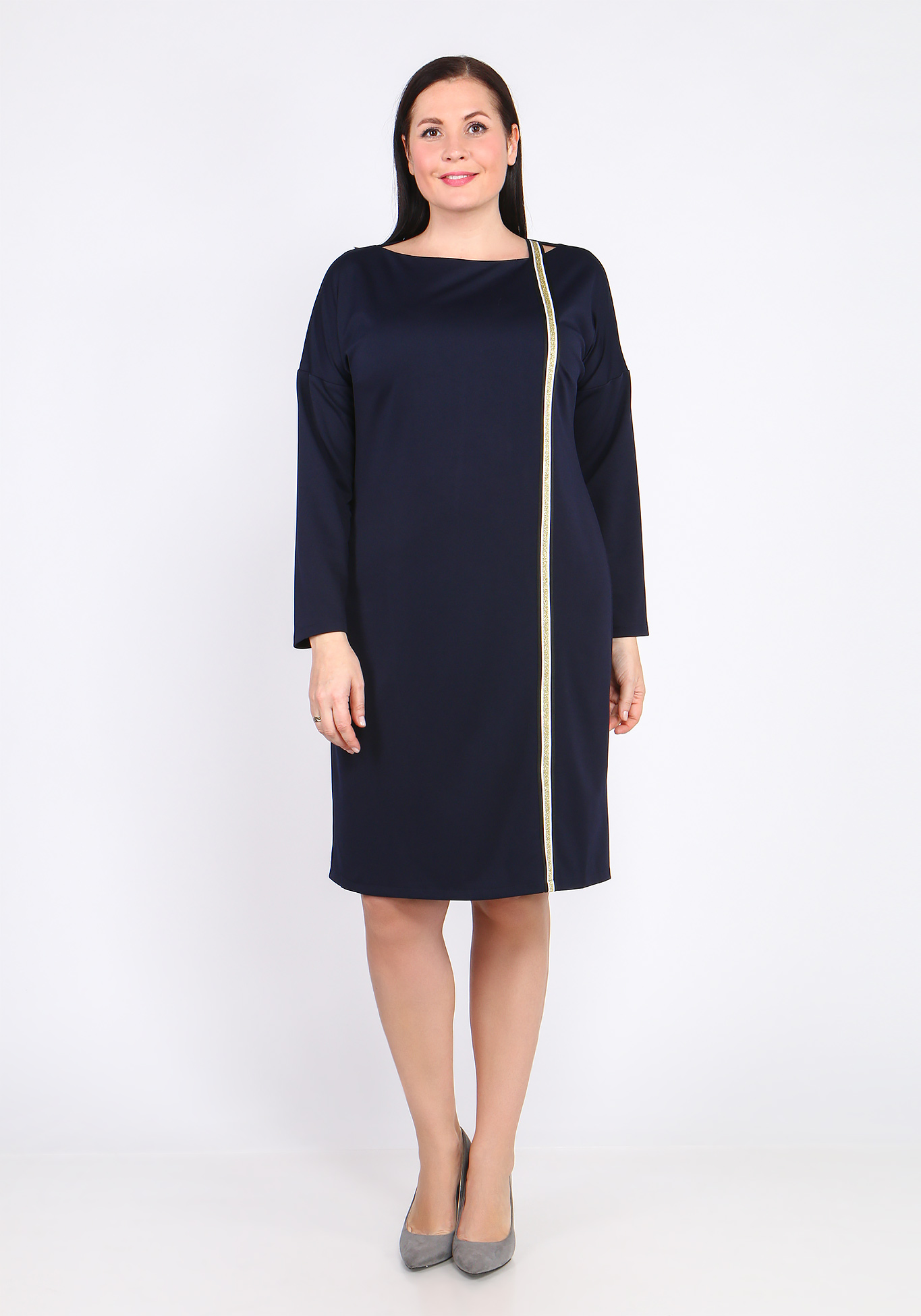 Платье с лампасом Bianka Modeno, размер 48, цвет чёрный - фото 6