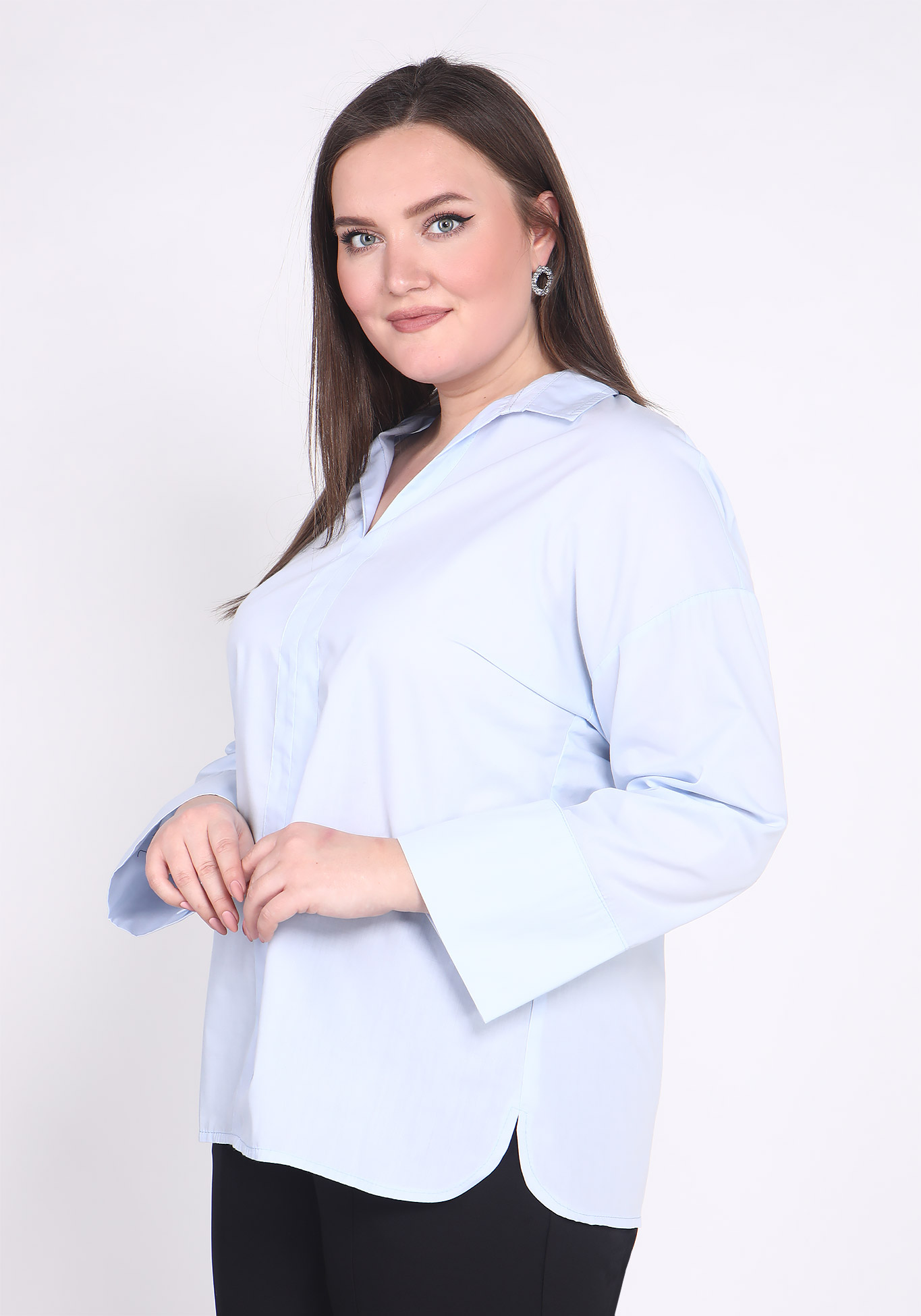 Блуза с расклешёнными рукавами блуза с v образным вырезом и рукавами реглан