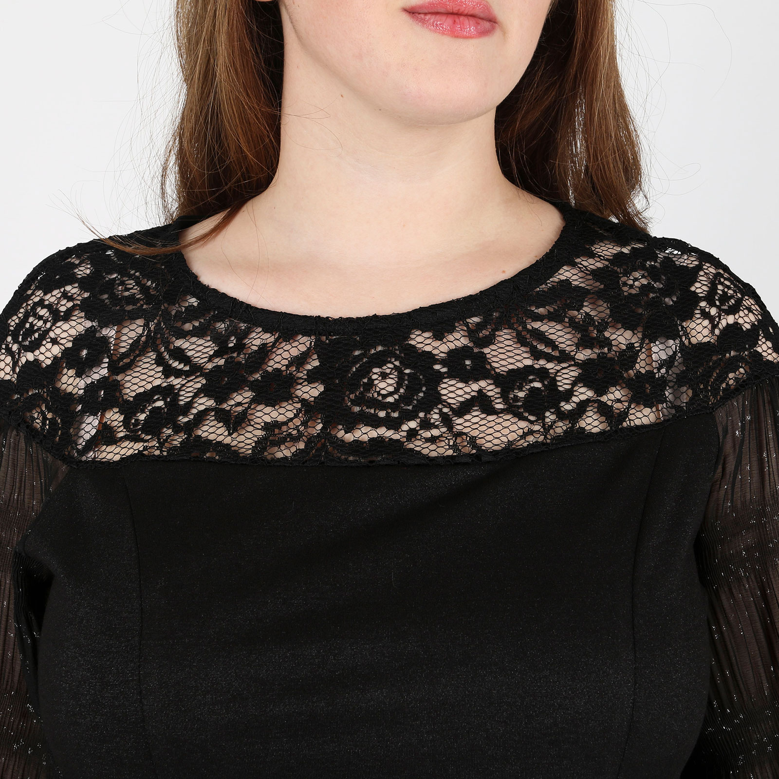 Платье с шифоновыми рукавами Милада, размер 54, цвет черный - фото 7