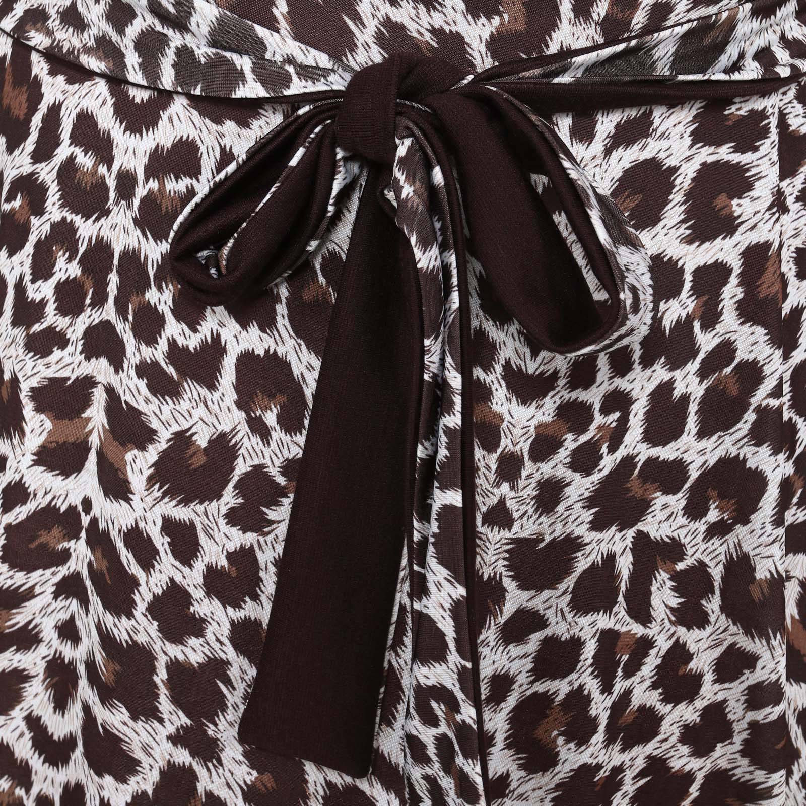 Платье с принтом "леопард" и поясом Bianka Modeno, размер 46 - фото 2